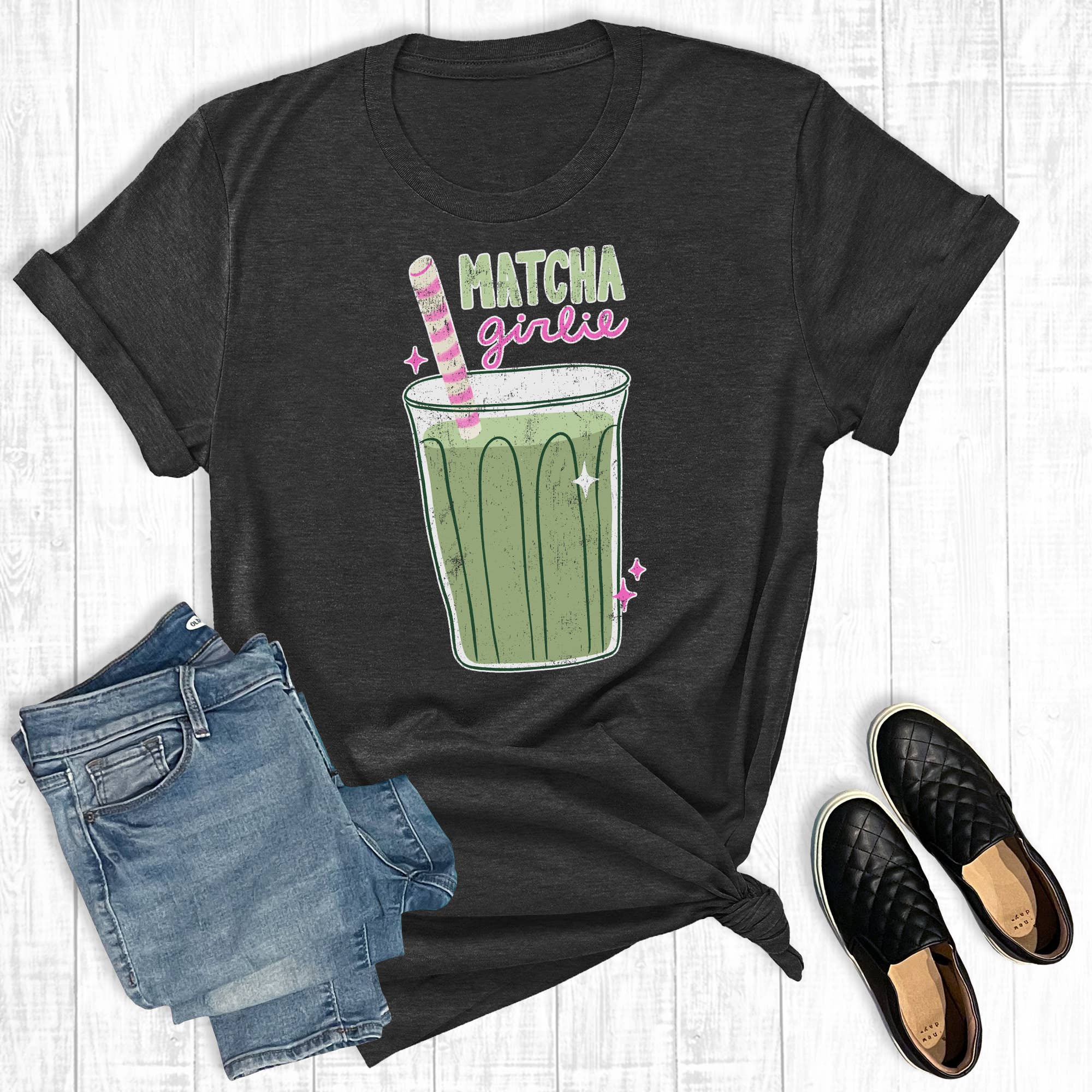 Retro Matcha Girlie Graphic Tee Hoodie, Sweatshirt | PodTeesHub.com