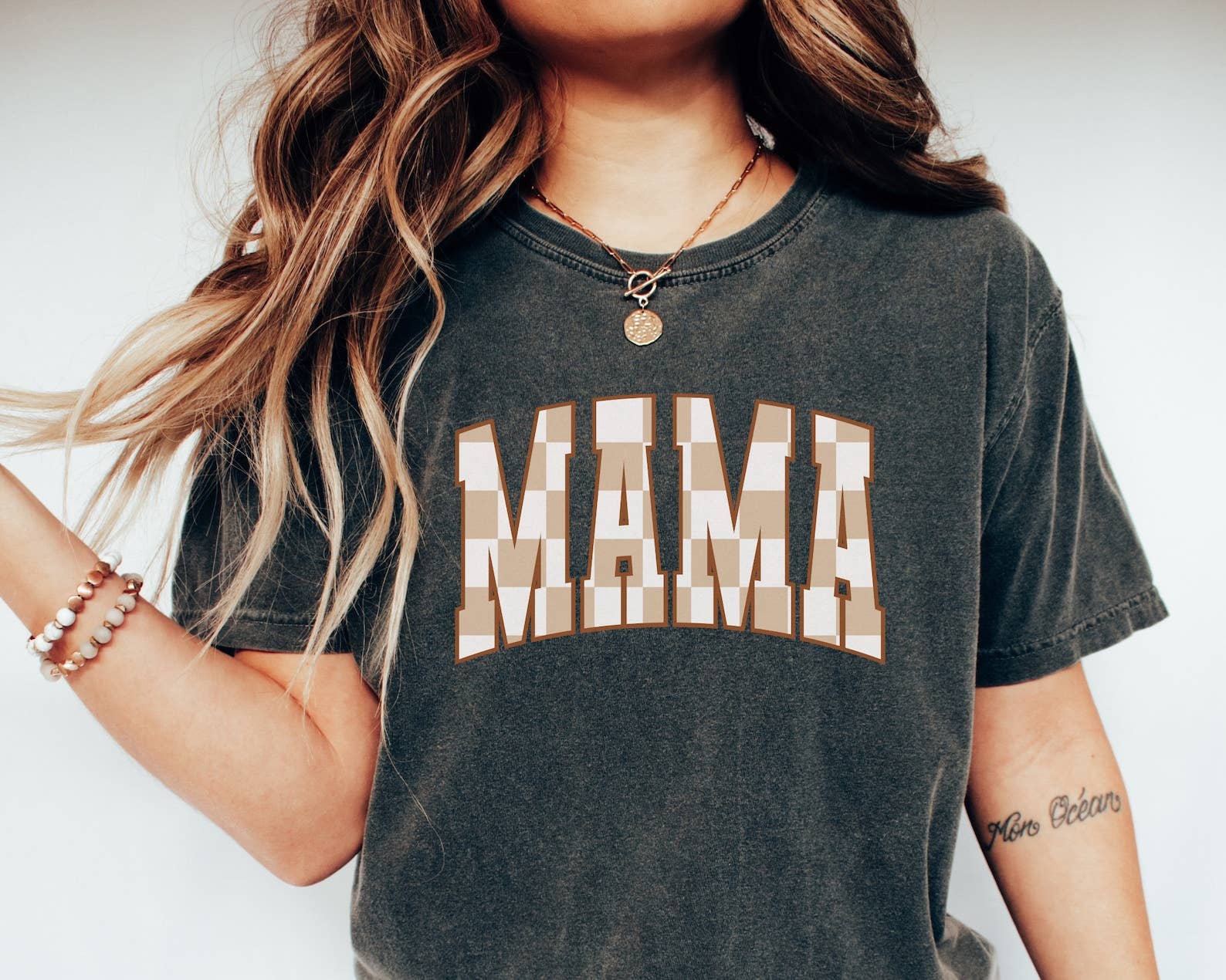 Checkered Mama Shirt Hoodie, Sweatshirt | PodTeesHub.com