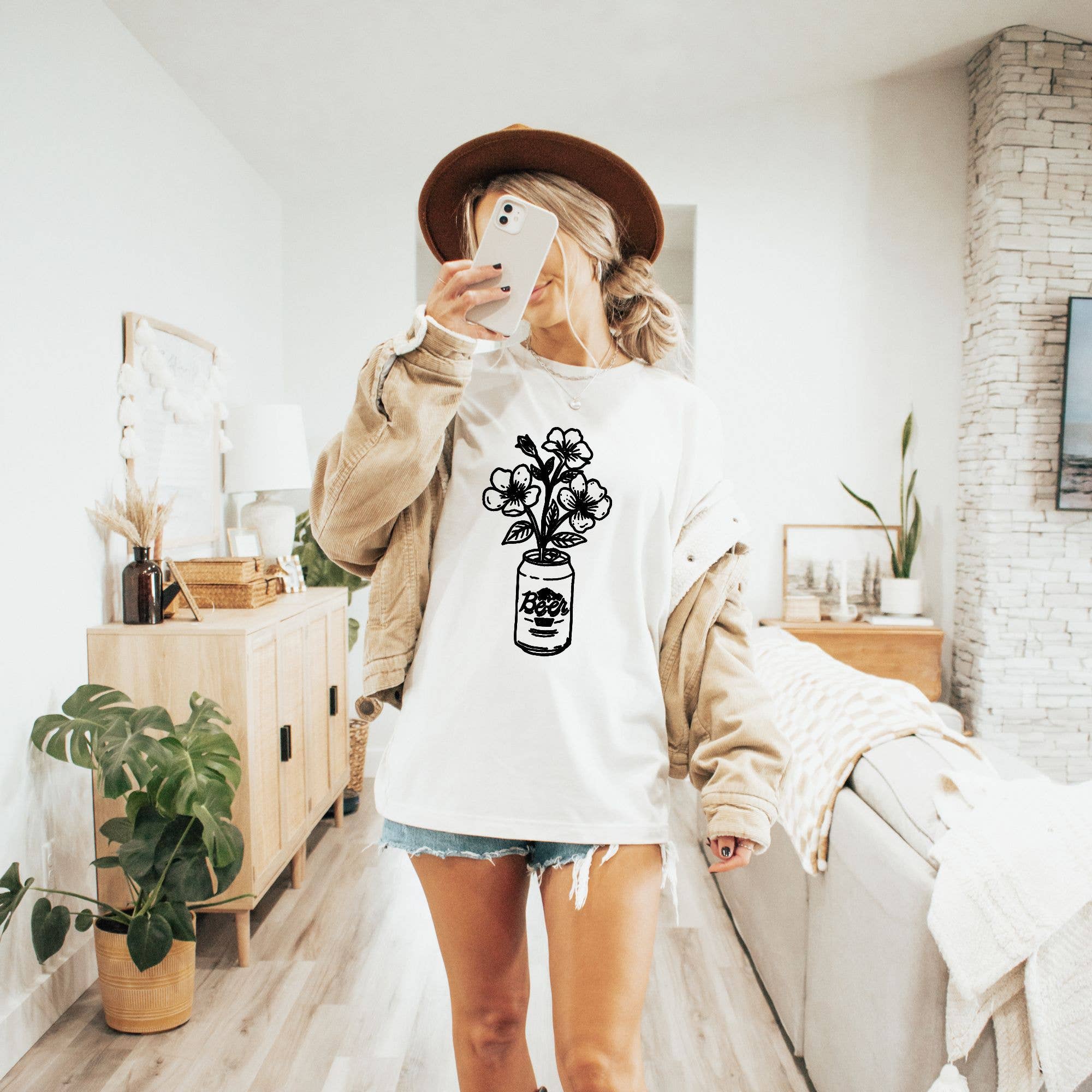 Floral Beer Can Tshirt Country Music Lover Tee 017 Hoodie, Sweatshirt | PodTeesHub.com