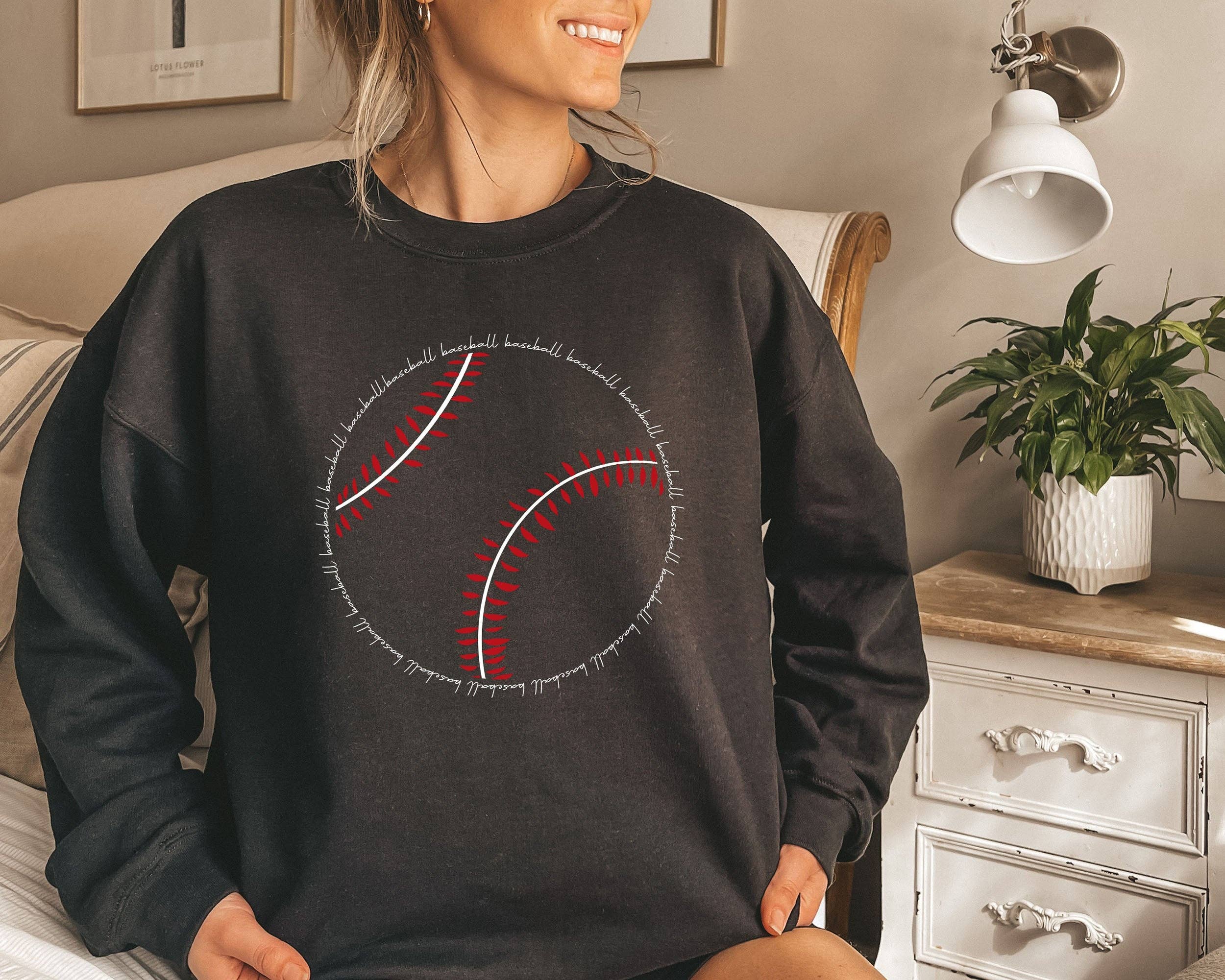 Chic Baseball Word Art Wh Sweatshirt T-Shirts, Hoodie | PodTeesHub.com