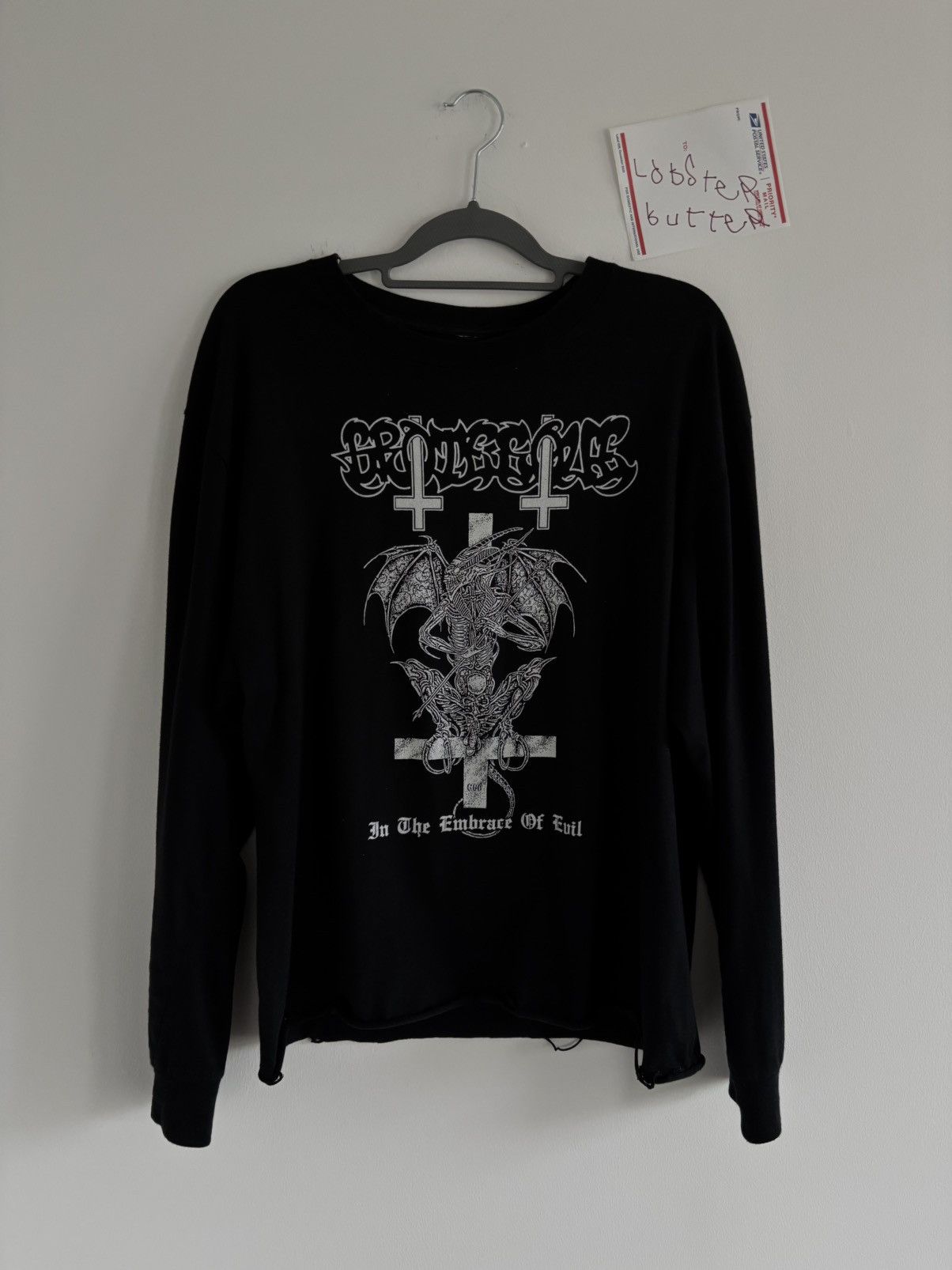 Band Tees Vintage Grotesque Band Shirt Long Sleeve Hoodie, Sweatshirt | PodTeesHub.com