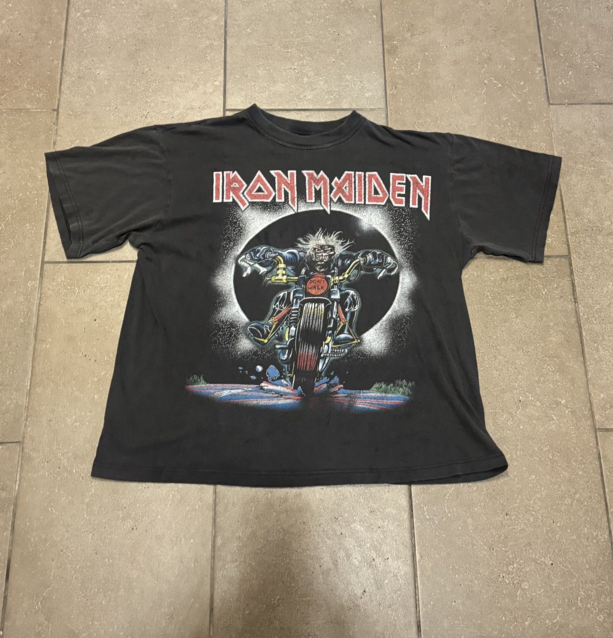Iron Maiden Vintage 90s Iron Maiden Don T Walk T-Shirts, Hoodie, Sweatshirt