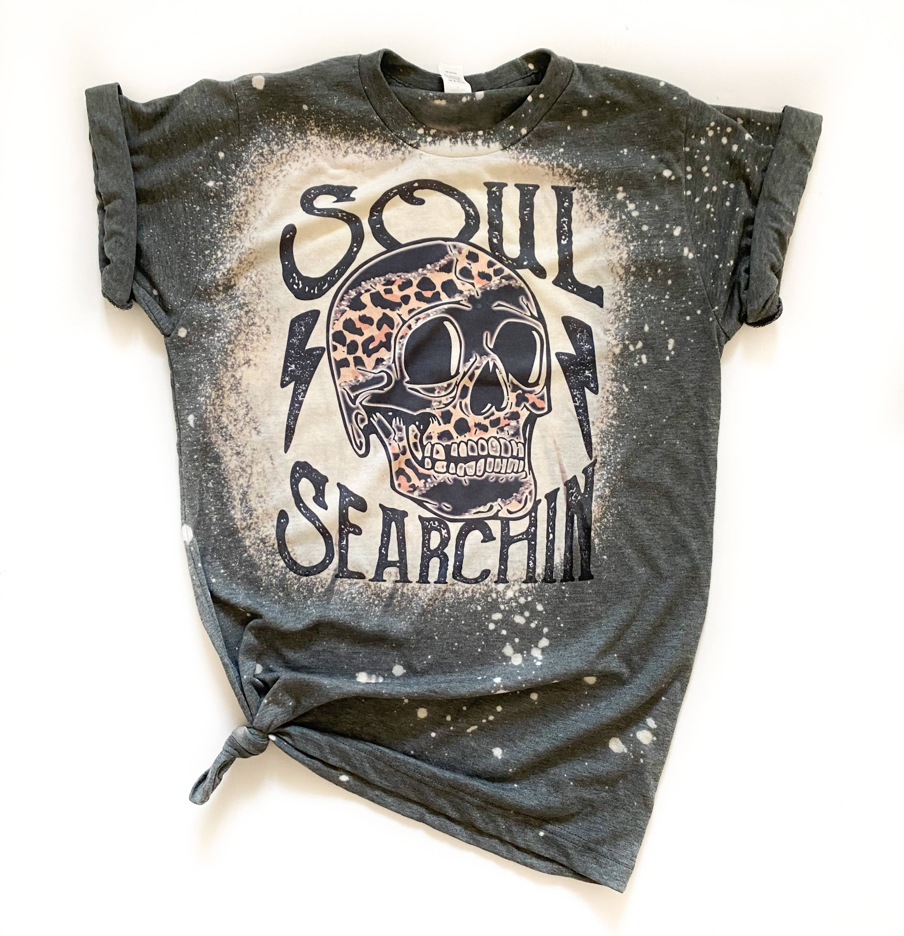 Soul Searching Bleached Tee Hoodie, Sweatshirt | PodTeesHub.com