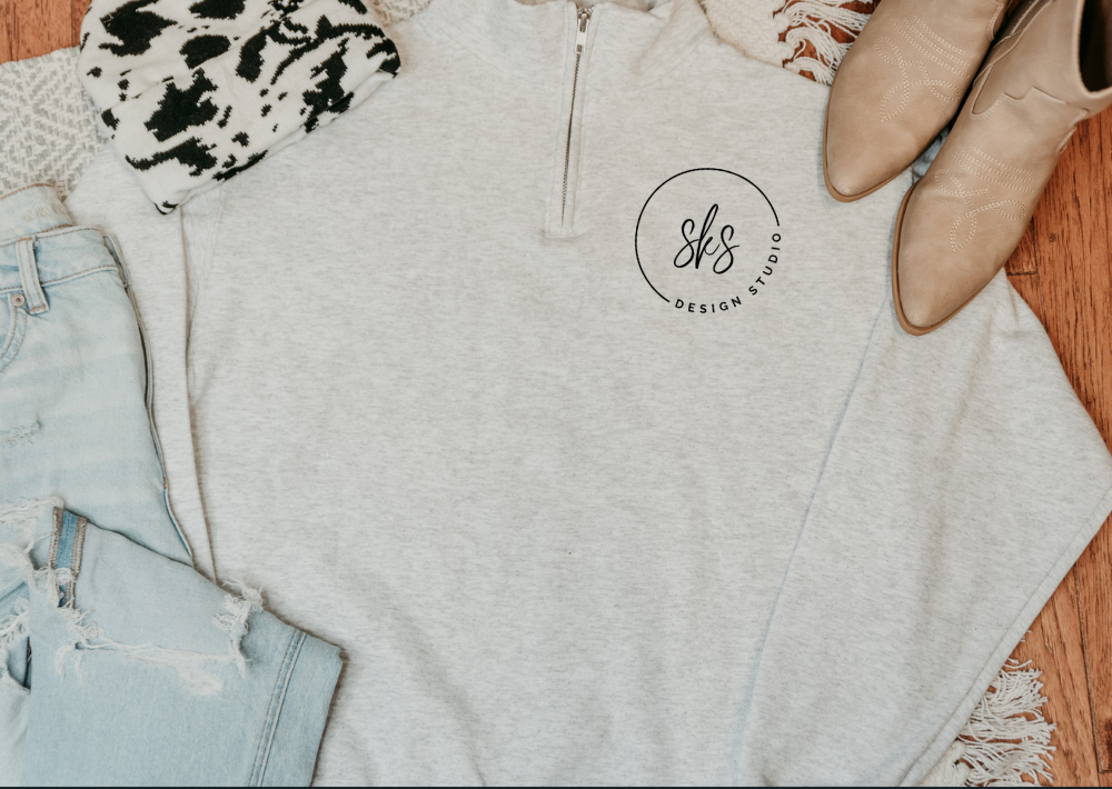 Custom Logo | Unisex Quarter-Zip Sweatshirt [Port & Co] T-Shirts, Hoodie | PodTeesHub.com