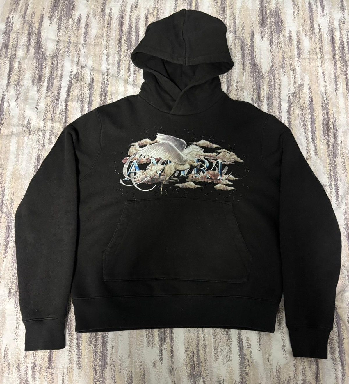 Amiri Black Pegasus Sky Size Medium T-Shirts, Hoodie, Sweatshirt
