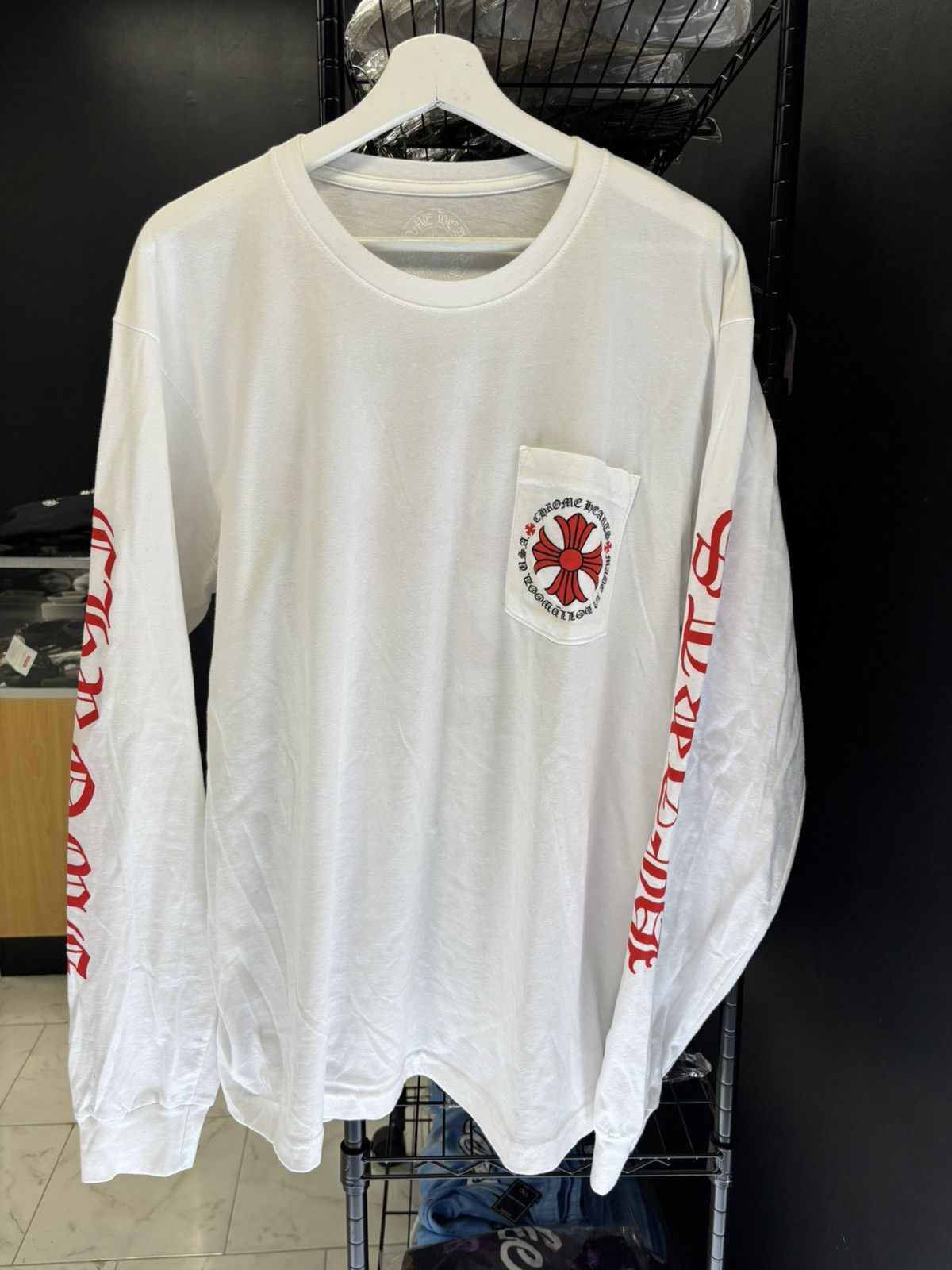 Hearts Chrome Hearts Plus Made In Hollywood Tee Long Sleeve Hoodie, Sweatshirt | PodTeesHub.com