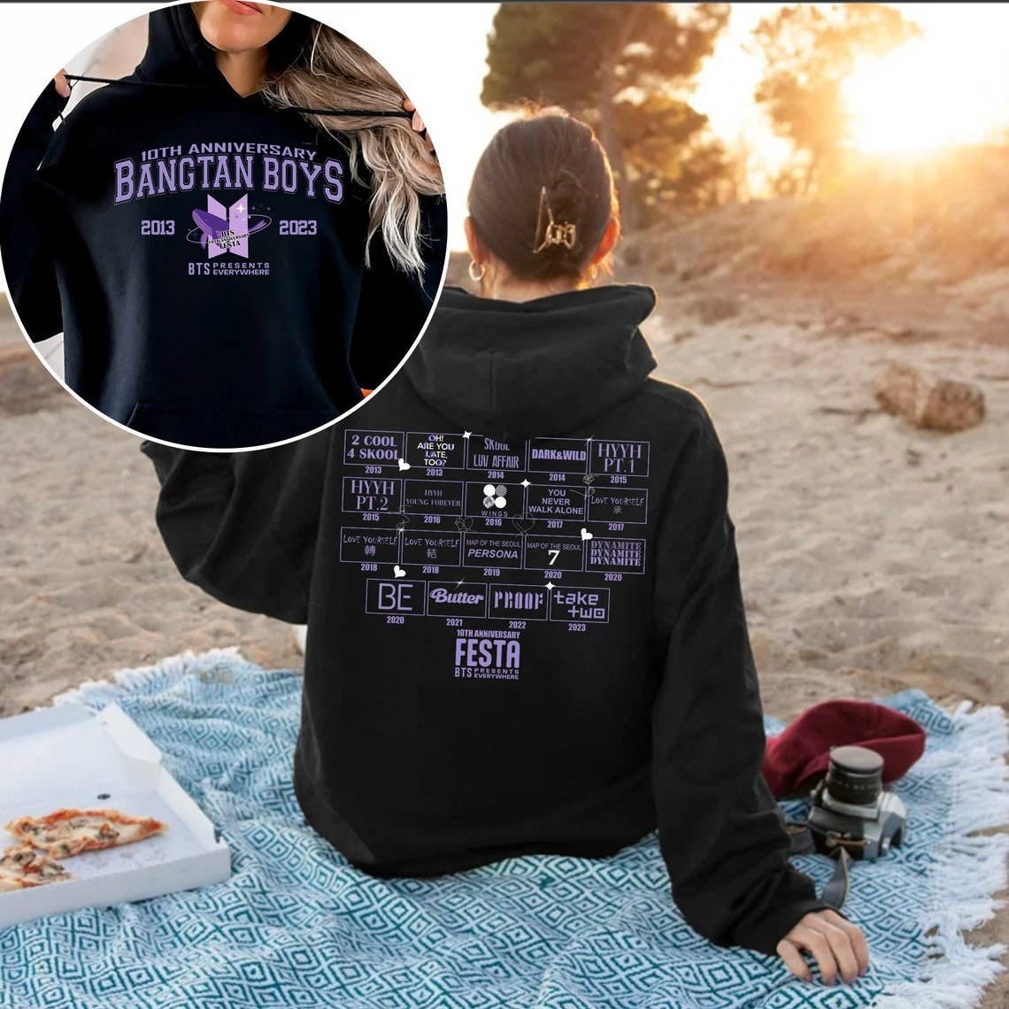 Bts 10th Anniversary Commemorative Hoodie T-Shirts, Sweatshirt | PodTeesHub.com