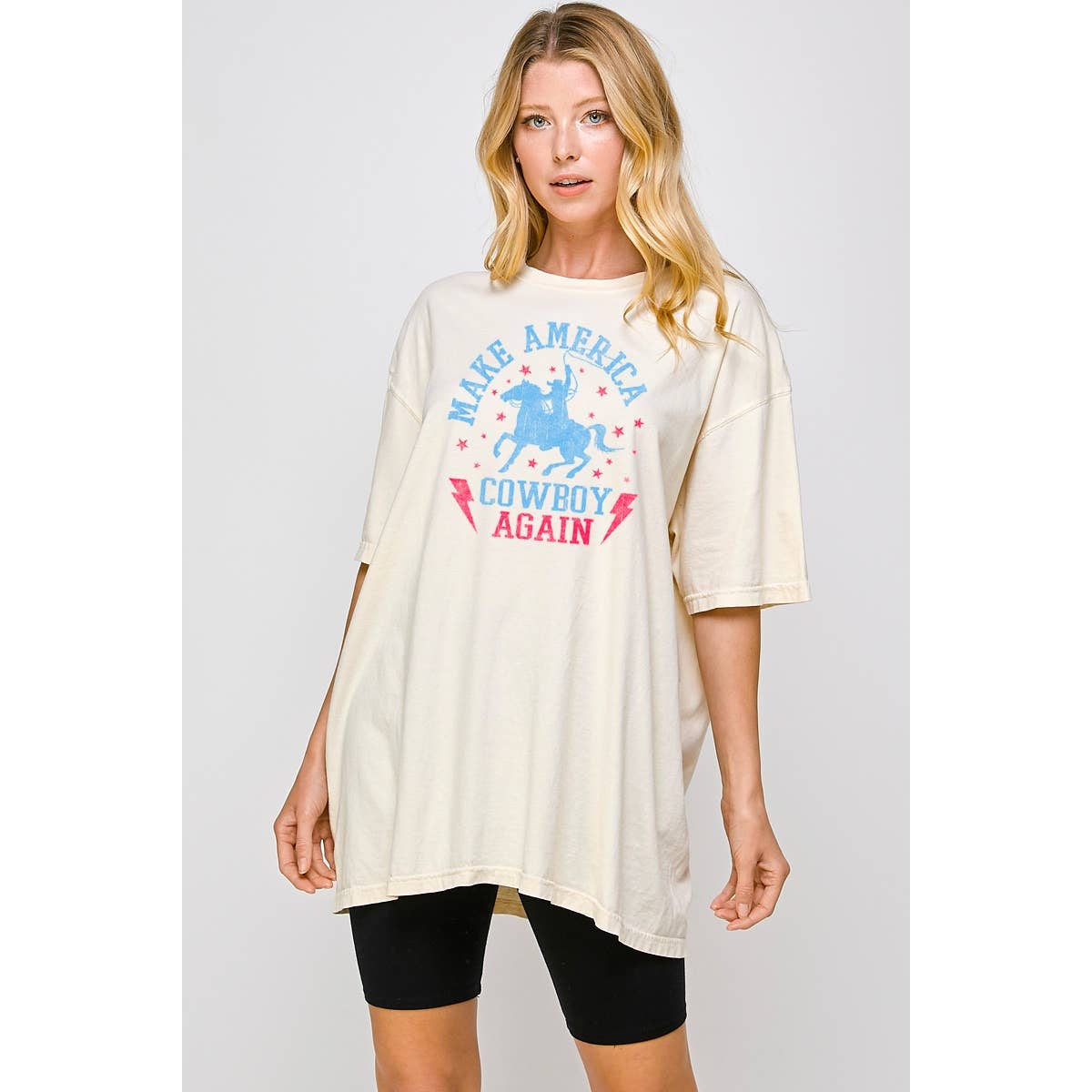 Make America Cowboy Again Graphic  Oversized Tee Hoodie, Sweatshirt | PodTeesHub.com