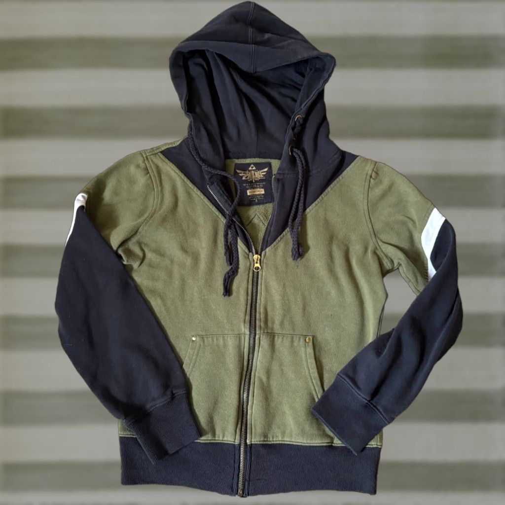 Vintage Zelda Hoodie Men Small S Black Green Full Zip Hooded Walking Zelda Skyword Sword 2014 Biowor T-Shirts, Sweatshirt