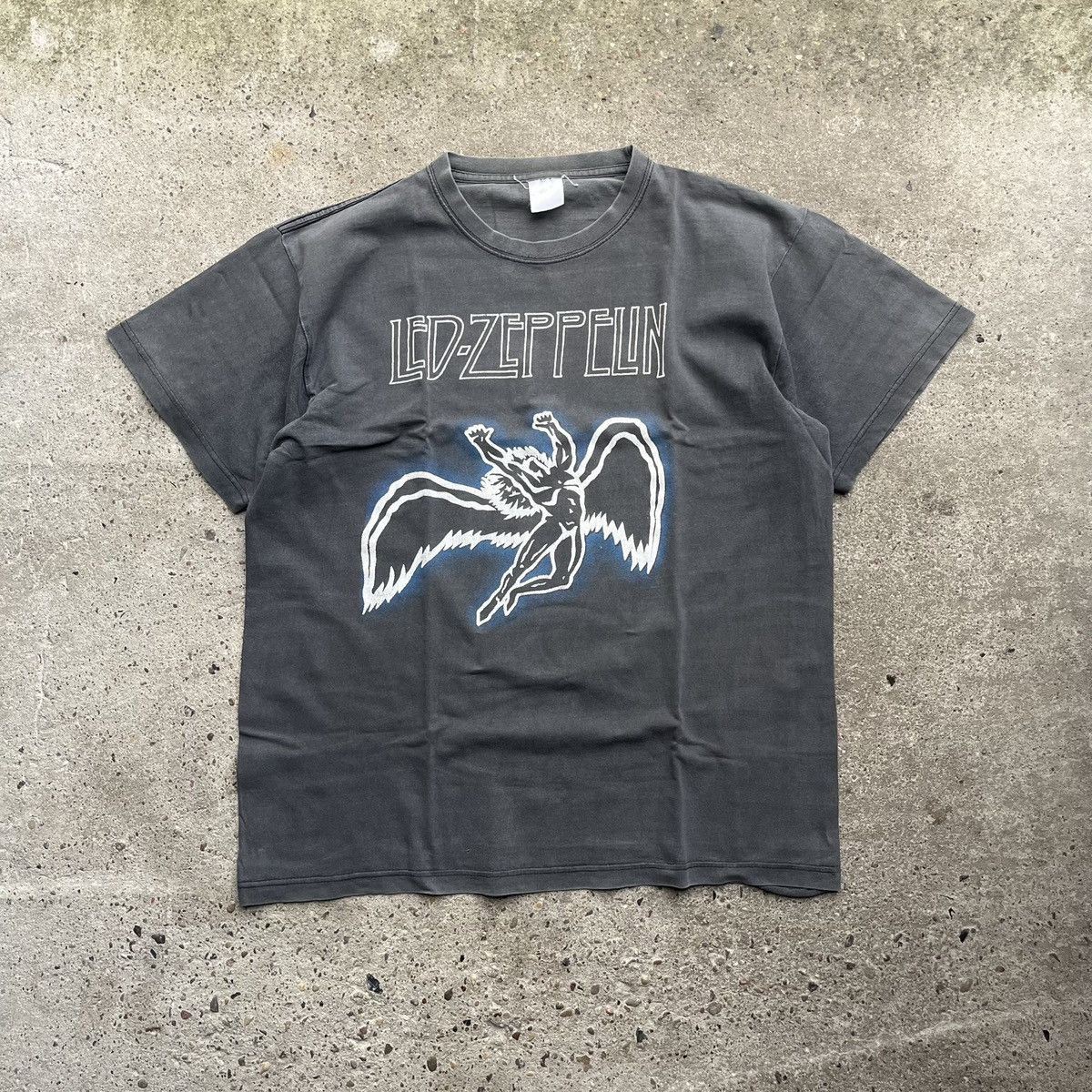 Led Zeppelin X Vintage Vintage 2000s Led Zeppelin Swan Song Angel Band Tee Hoodie, Sweatshirt | PodTeesHub.com