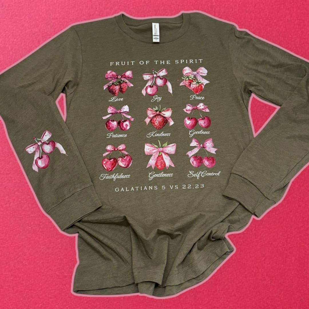 Fruits of the Spirit Bows Long Sleeve T-Shirt Hoodie, Sweatshirt | PodTeesHub.com