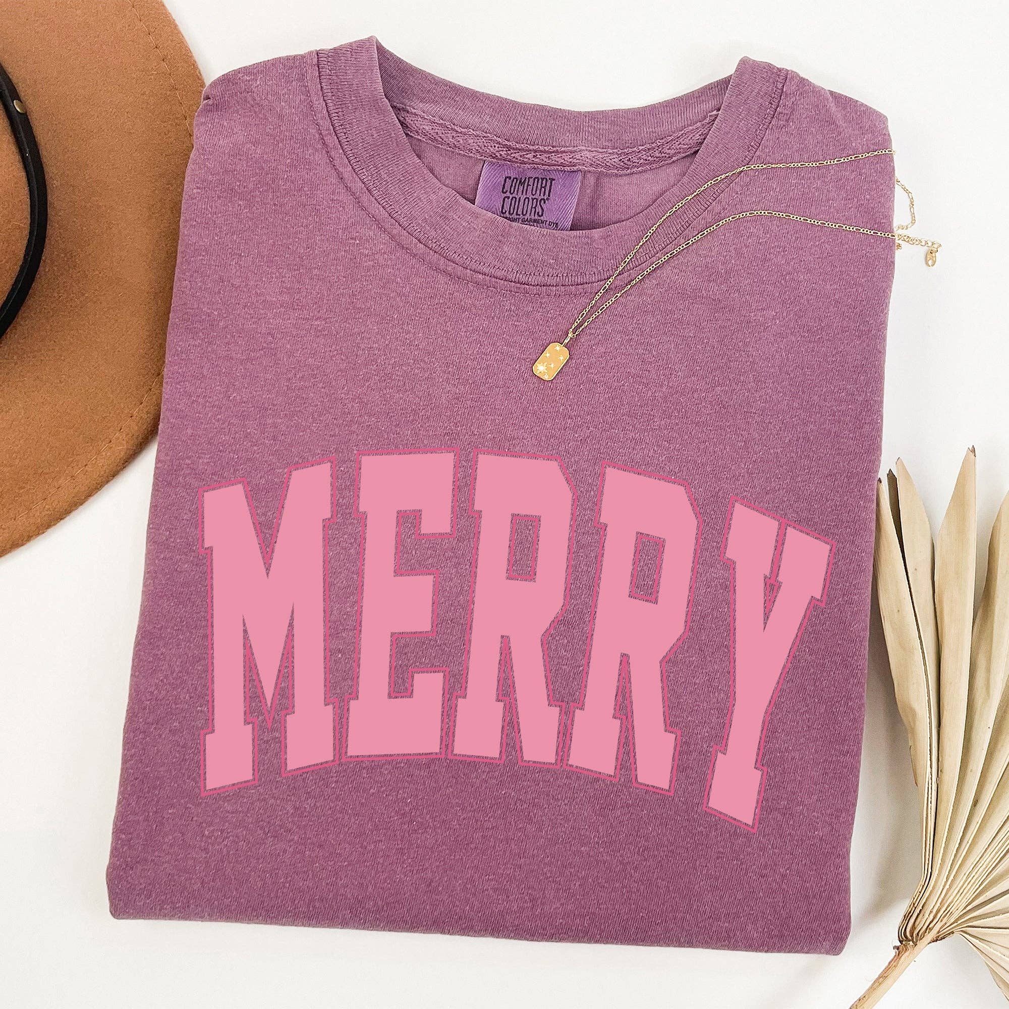 Merry, Varsity, Collegiate, Christmas, Santa, Xmas Tshirt Hoodie, Sweatshirt | PodTeesHub.com
