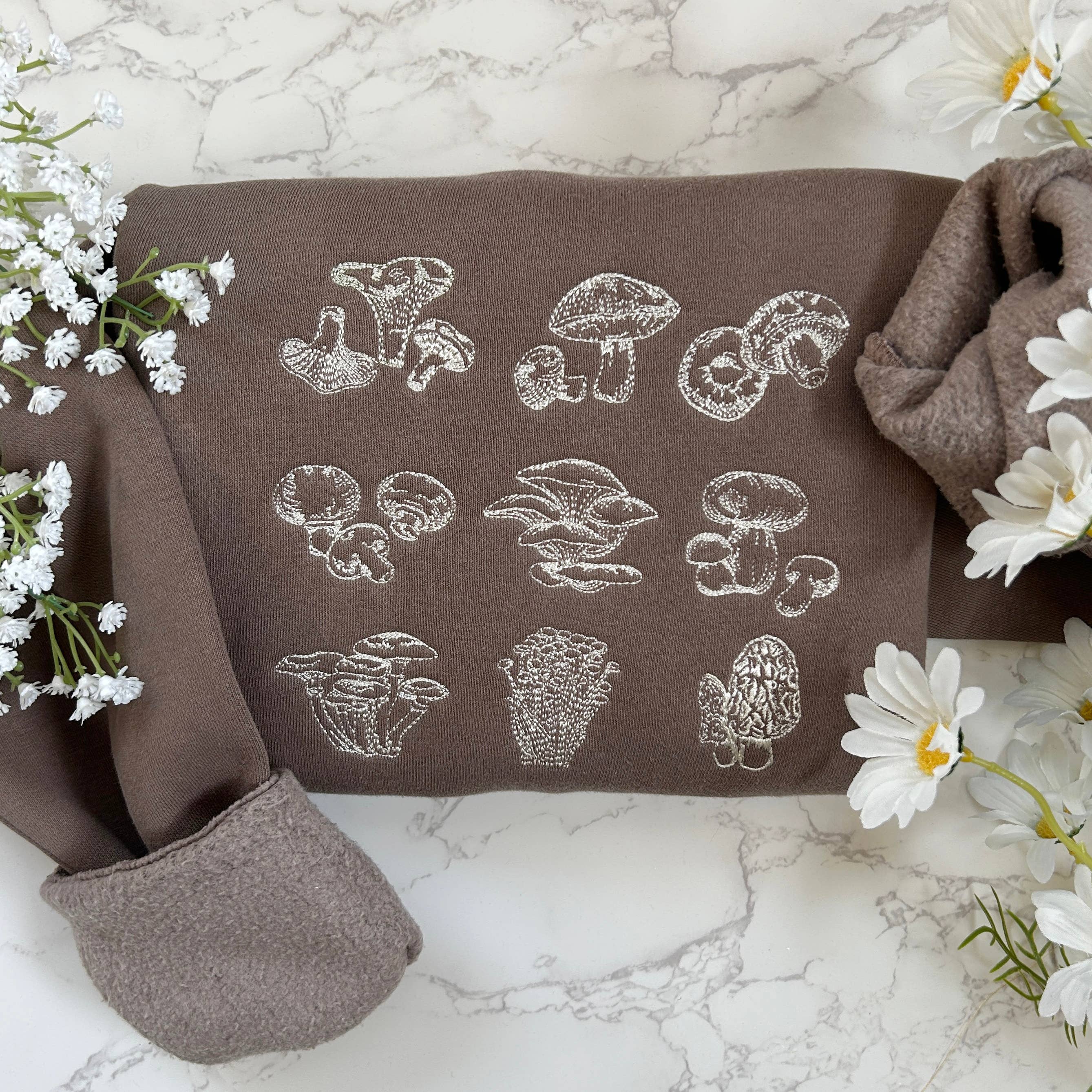 Embroidered Edible Mushroom Outdoorsy Plant Sweatshirt T-Shirts, Hoodie | PodTeesHub.com