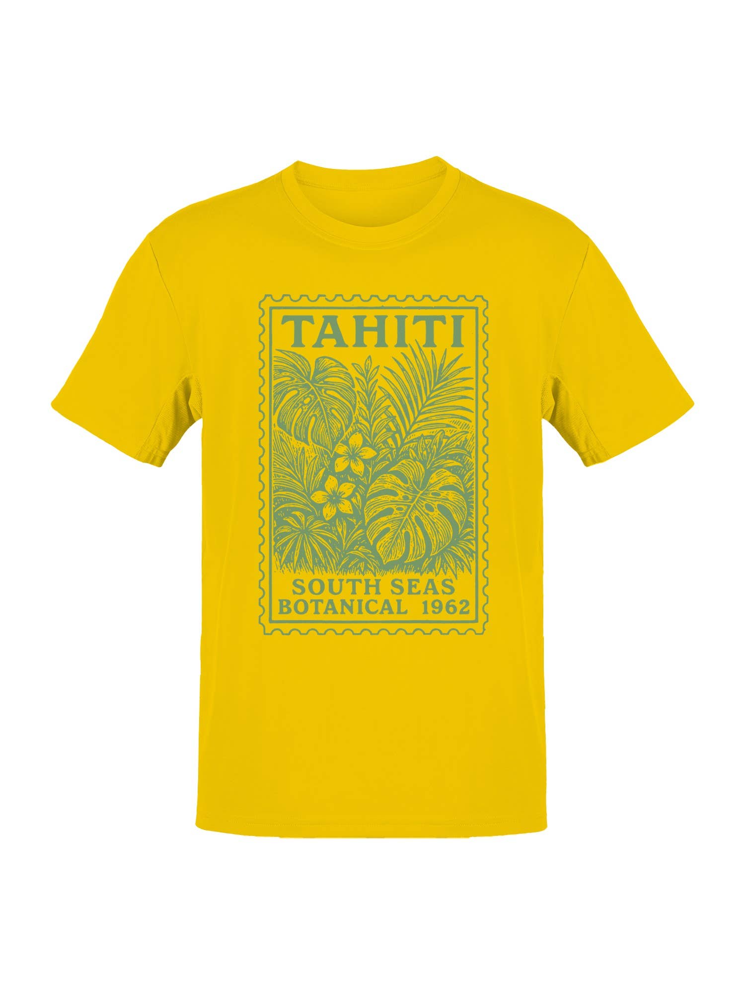Tahiti Botanical Stamp Art 1962 Men's T-Shirt Hoodie, Sweatshirt | PodTeesHub.com