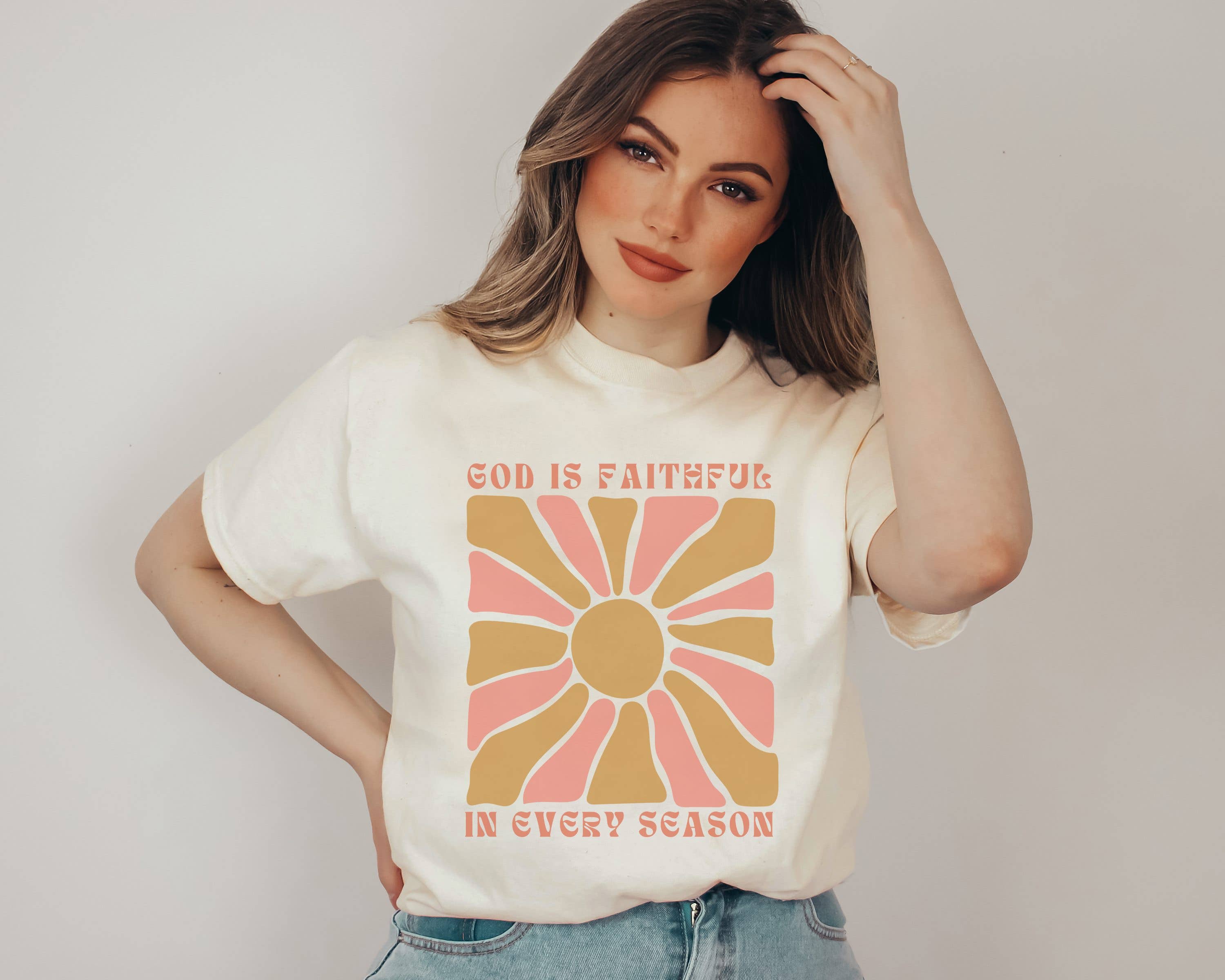 God Is Faithful Tee | Fall Holiday Graphic Tees Hoodie, Sweatshirt | PodTeesHub.com