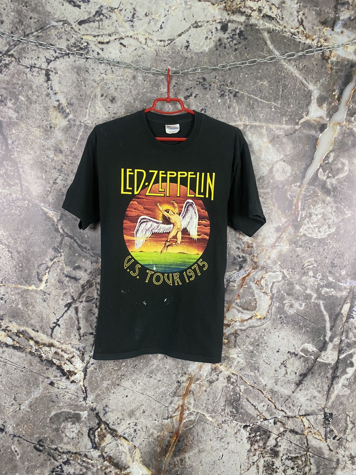 Vintage Men S Led Zeppelin U S Tour 1975 T Shirt Size Medium Hoodie, Sweatshirt | PodTeesHub.com