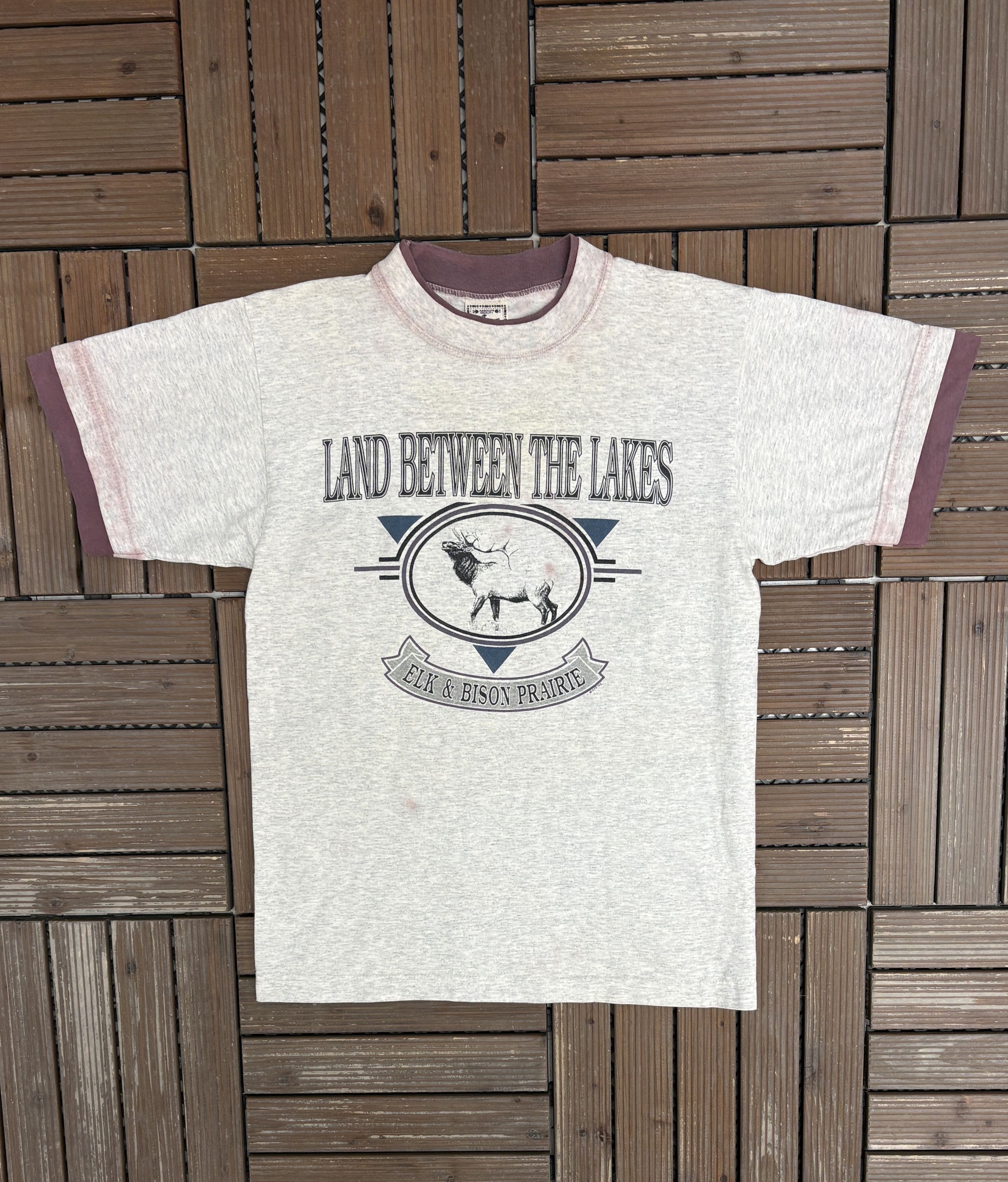 Vintage Elk Bison Prairie Kentucky Vintage Grey T Shirt Tee Hoodie, Sweatshirt | PodTeesHub.com