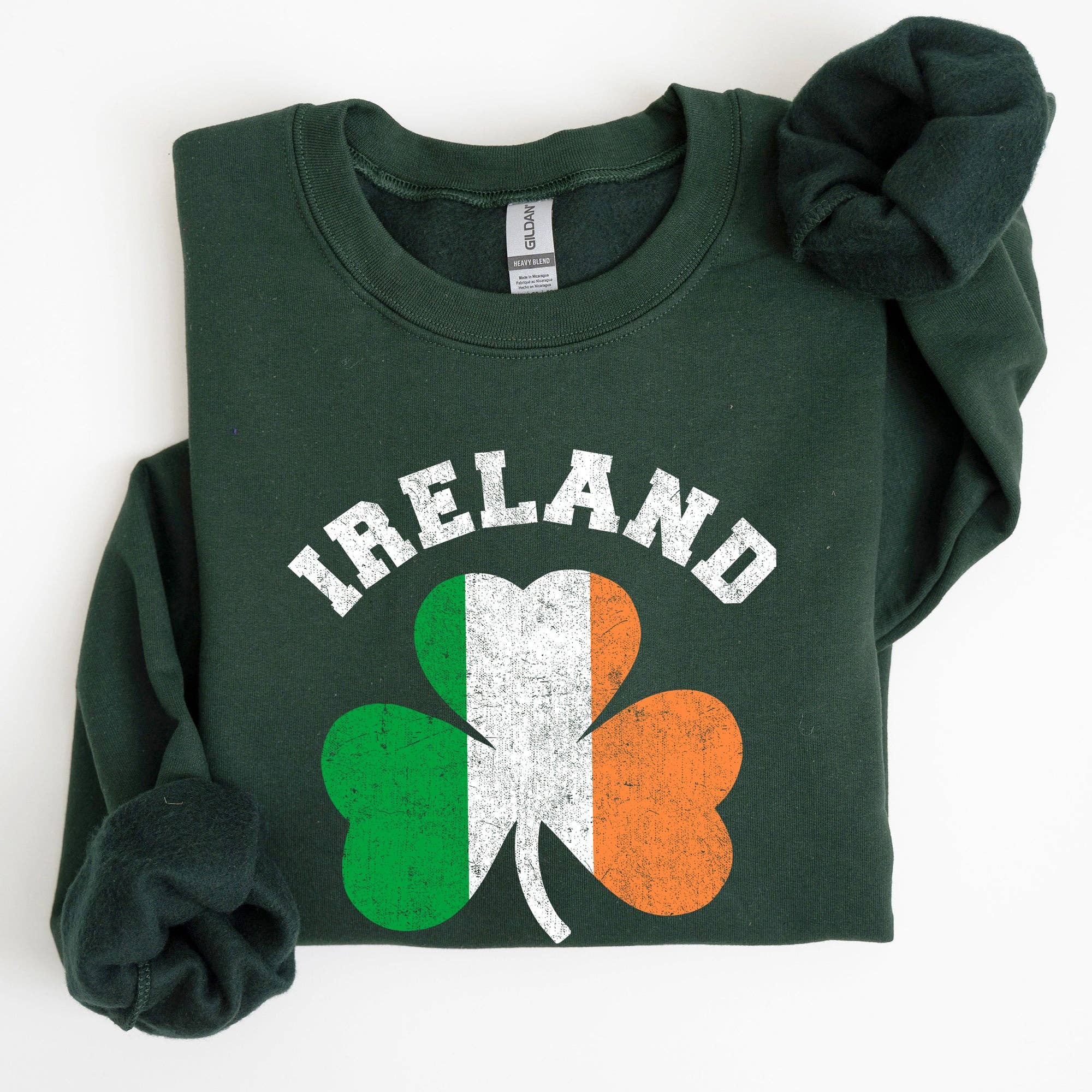 Ireland Shamrock Flag, St Patrick's Day Sweatshirt T-Shirts, Hoodie | PodTeesHub.com