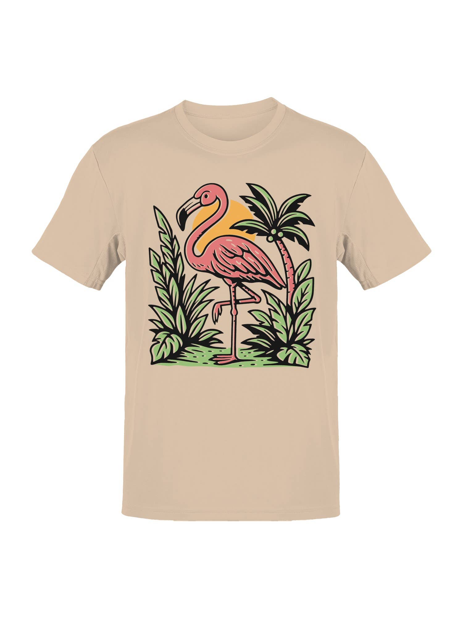 Tropical Flamingo Paradise Design Men's T-Shirt Hoodie, Sweatshirt | PodTeesHub.com