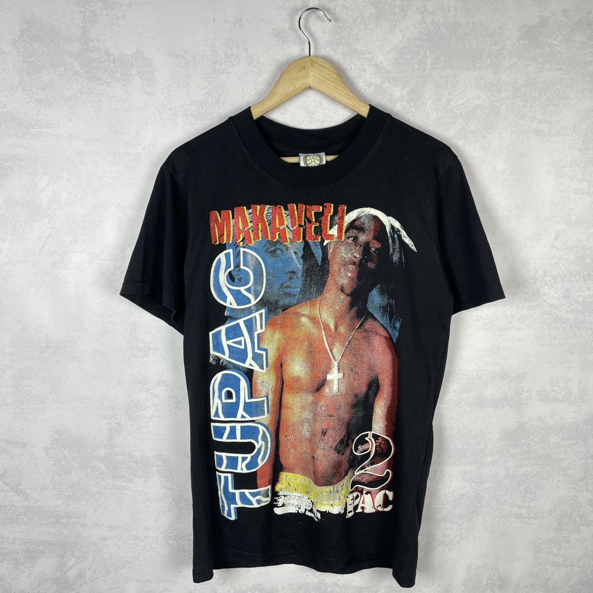 Vintage 2pac Tupac Shakur Makaveli Rap T Shirt Size M Hoodie, Sweatshirt | PodTeesHub.com