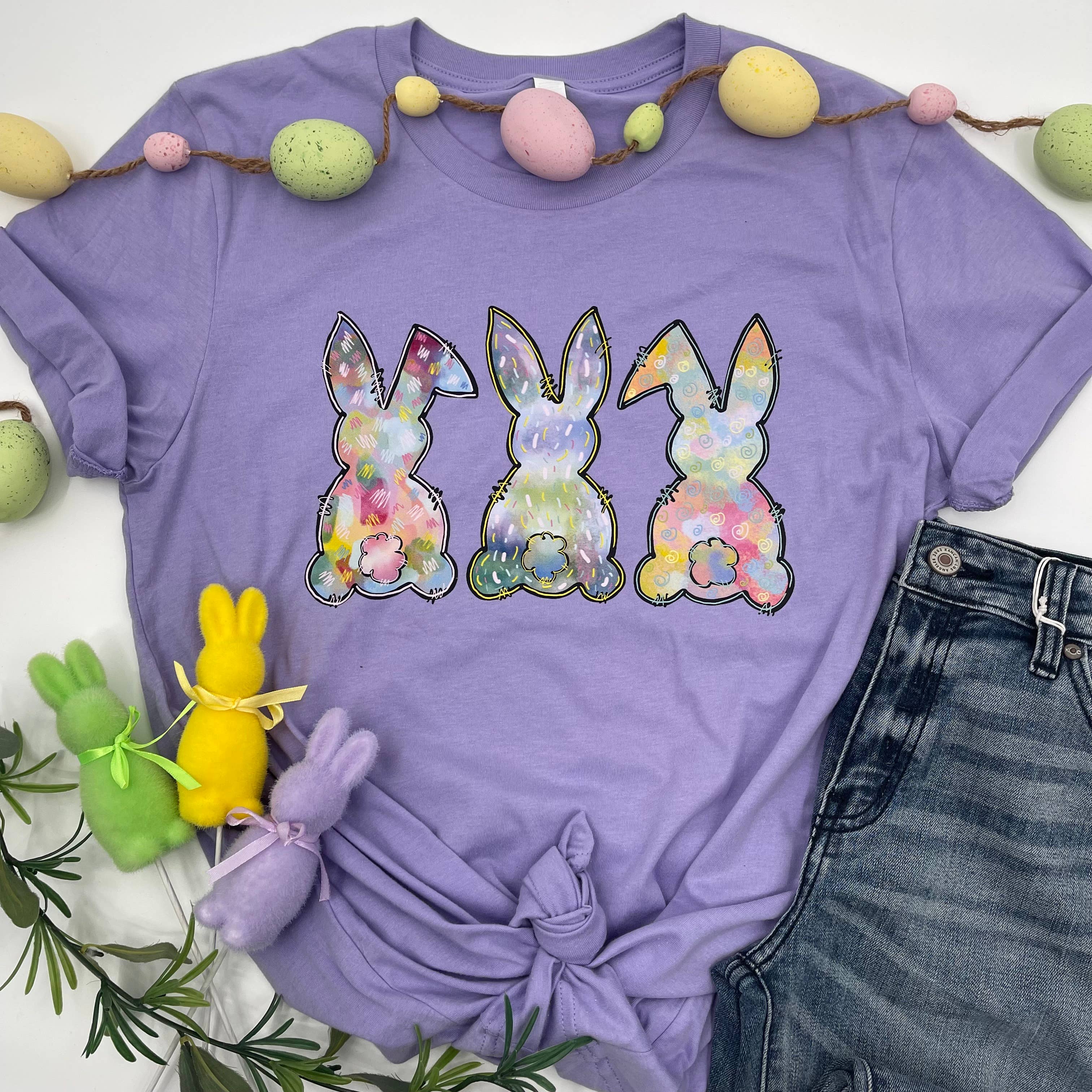 Rainbow Bunnies Tee Hoodie, Sweatshirt | PodTeesHub.com