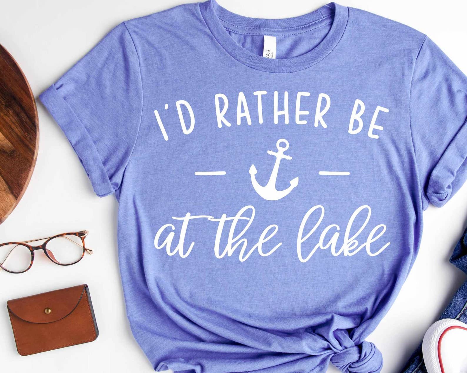 I'd Rather Be At the Lake Shirt Hoodie, Sweatshirt | PodTeesHub.com