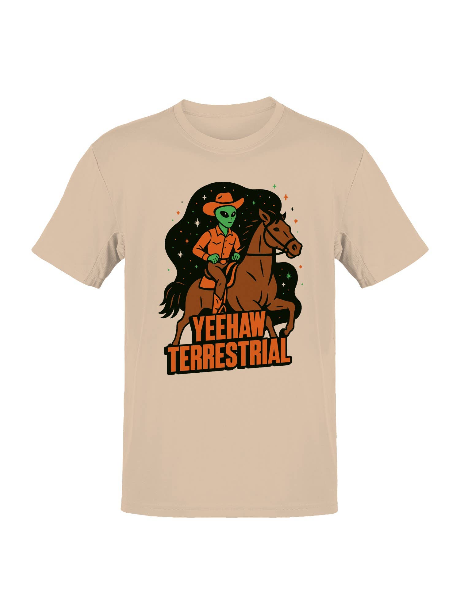 Yeehaw Terrestrial Alien Cowboy Men's T-Shirt Hoodie, Sweatshirt | PodTeesHub.com