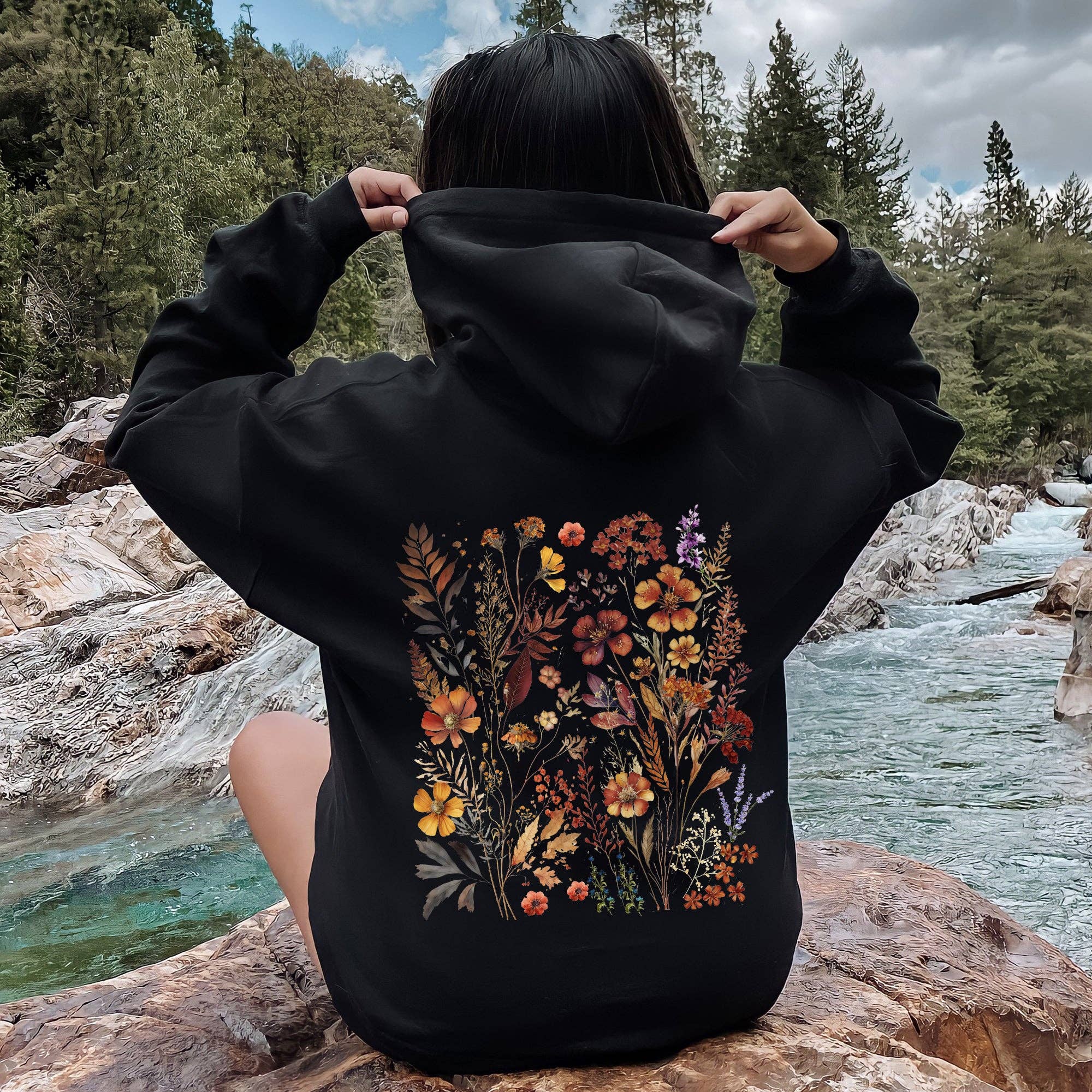 Dried Wildflowers, Nature, Meadow, Floral, Leaves Hoodie T-Shirts, Sweatshirt | PodTeesHub.com