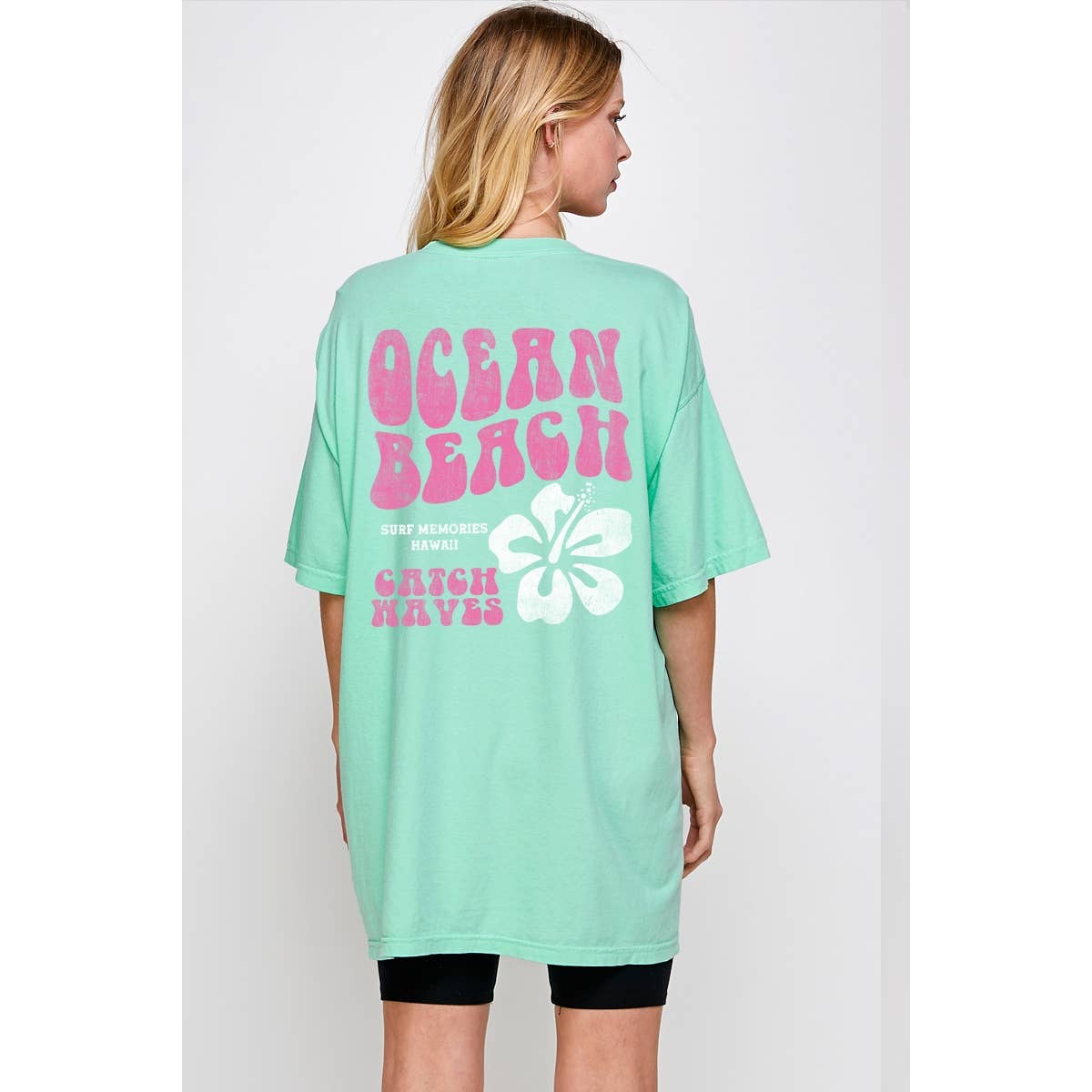 Beach Catch Wave  Vintage Oversized Tee Hoodie, Sweatshirt | PodTeesHub.com