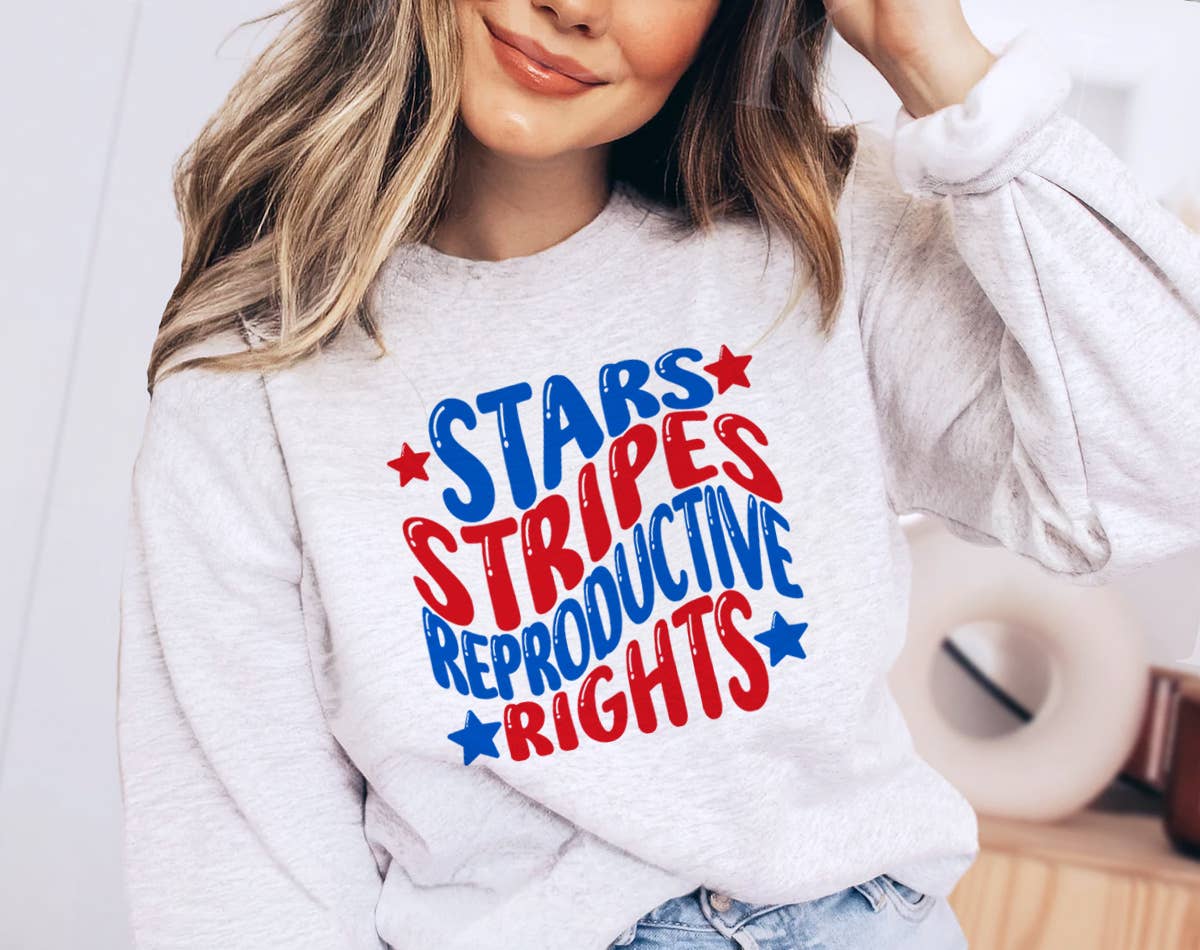 4th of July - Stars Stripes Reproductive Rights Sweatshirt T-Shirts, Hoodie | PodTeesHub.com