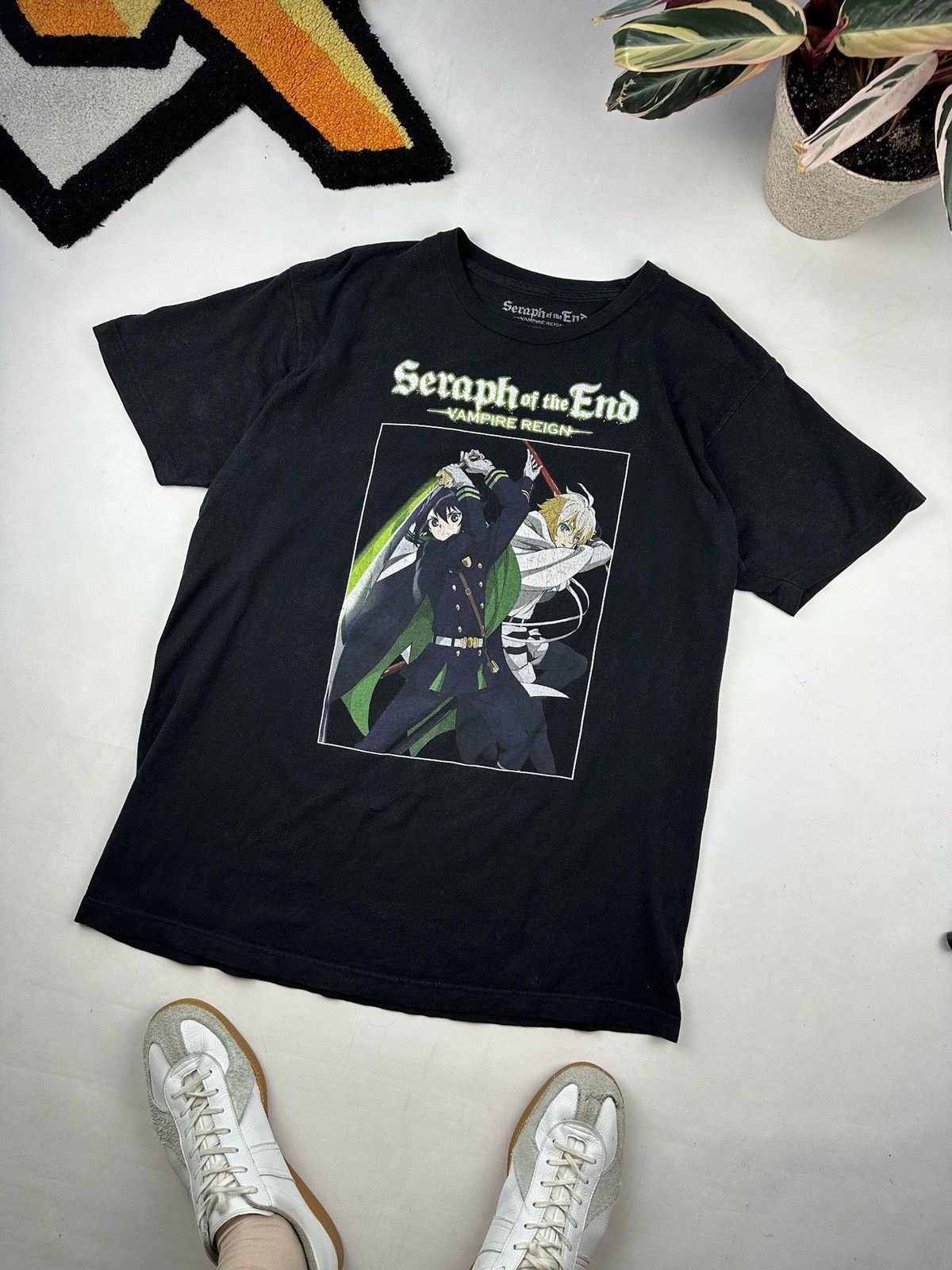 Japanese Brand X Vintage Vintage Seraph Of The End Vampire Reign Anime Tee Tshirt Hoodie, Sweatshirt | PodTeesHub.com
