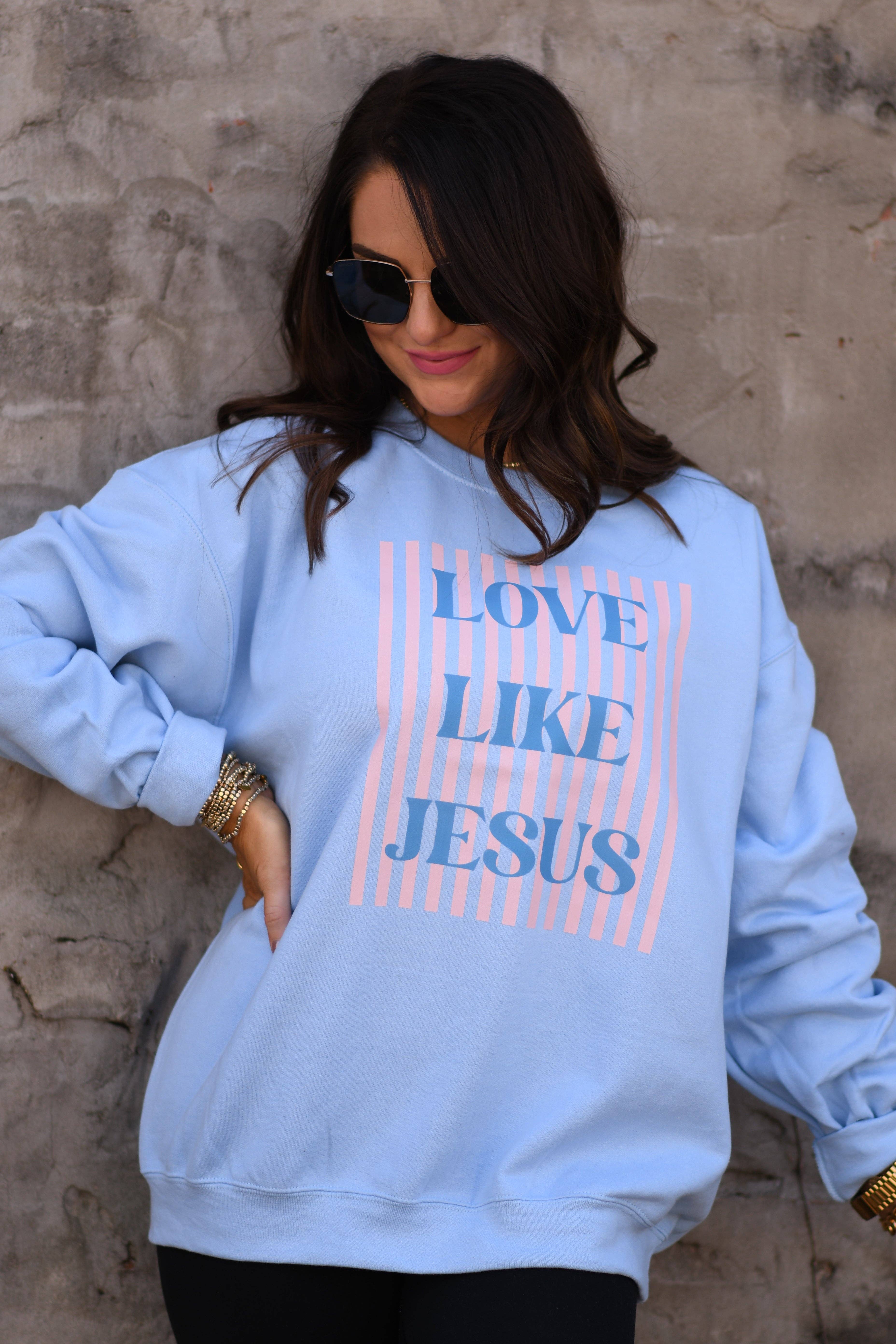Love Like Jesus Stripes Sweatshirt / Tee Hoodie | PodTeesHub.com