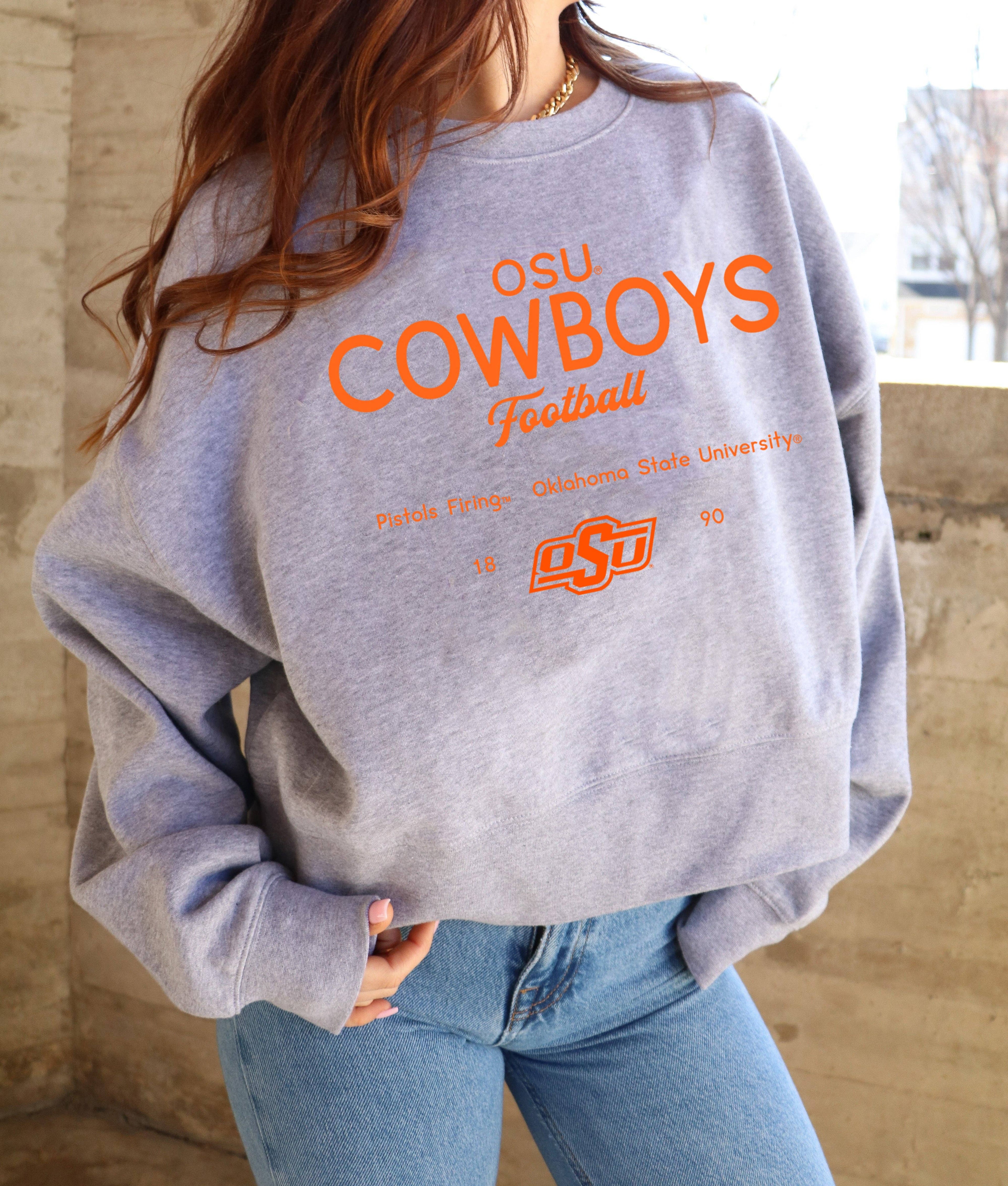 Osu Cowboys Shot Off Gray Oversized Hi-Dive Sweatshirt T-Shirts, Hoodie | PodTeesHub.com