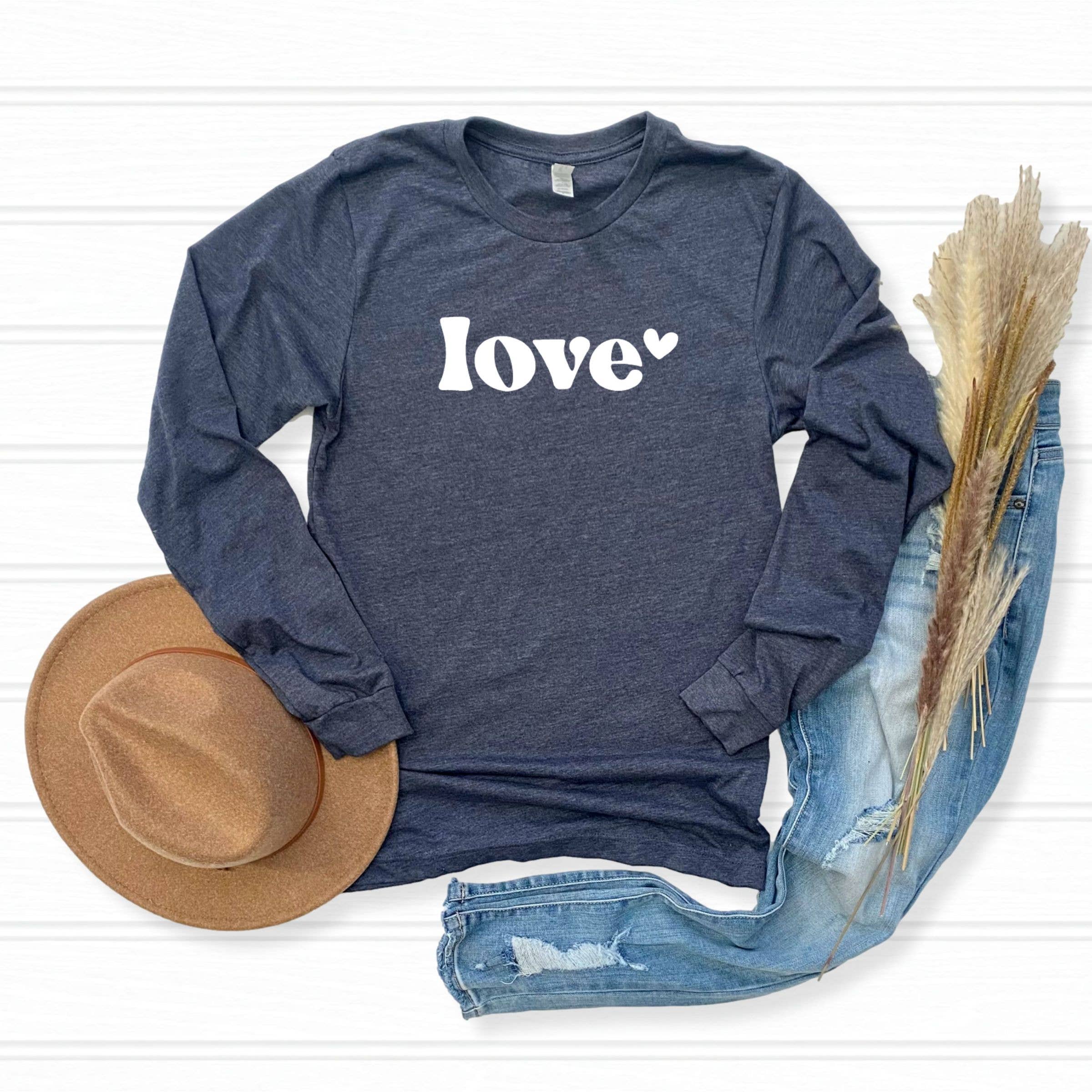 Love Long Sleeve Tee, Christian Tee - Christian Sweatshirt Hoodie | PodTeesHub.com