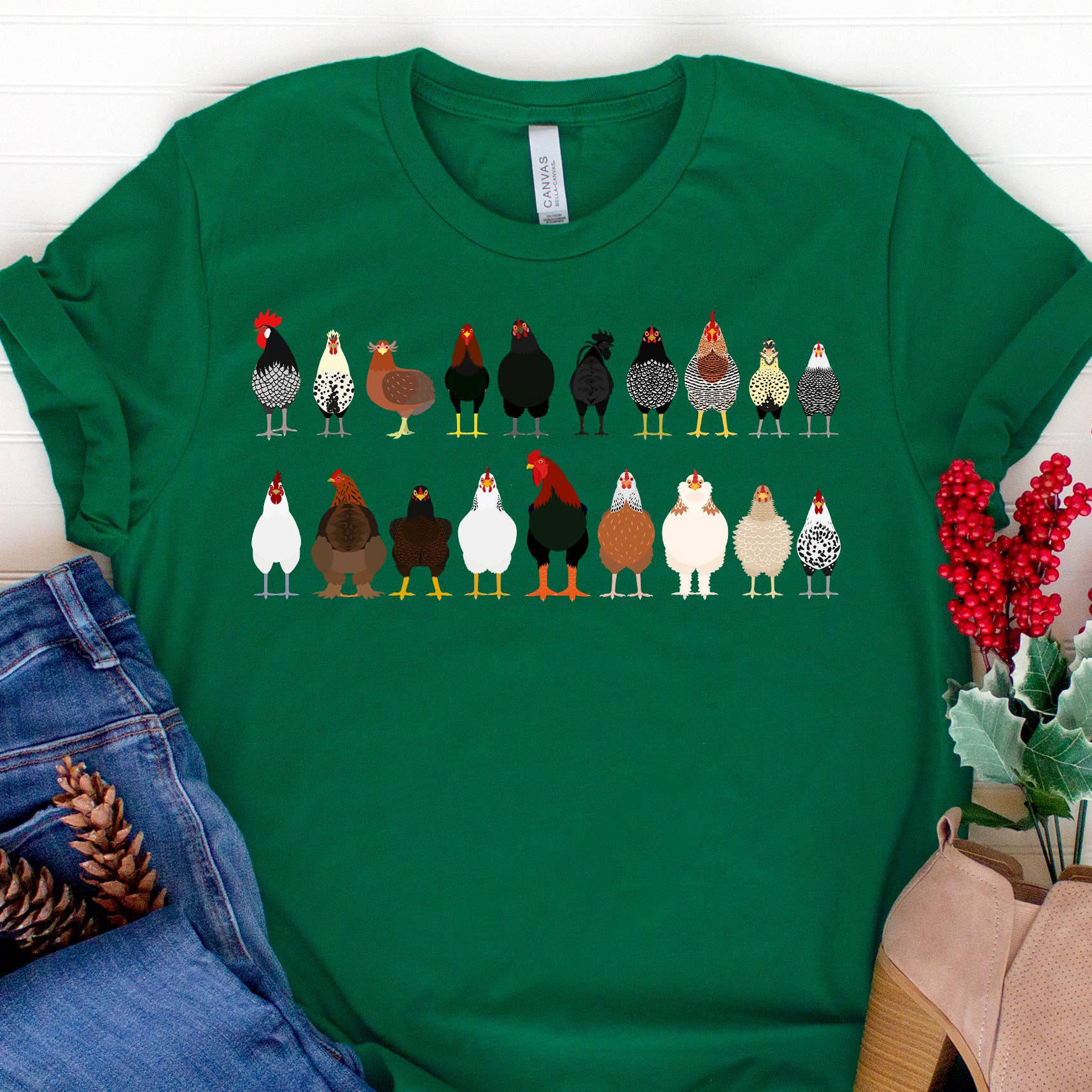 Chicken Breeds T-Shirt - Animal Lovers Tees- Farm Animals Hoodie, Sweatshirt | PodTeesHub.com