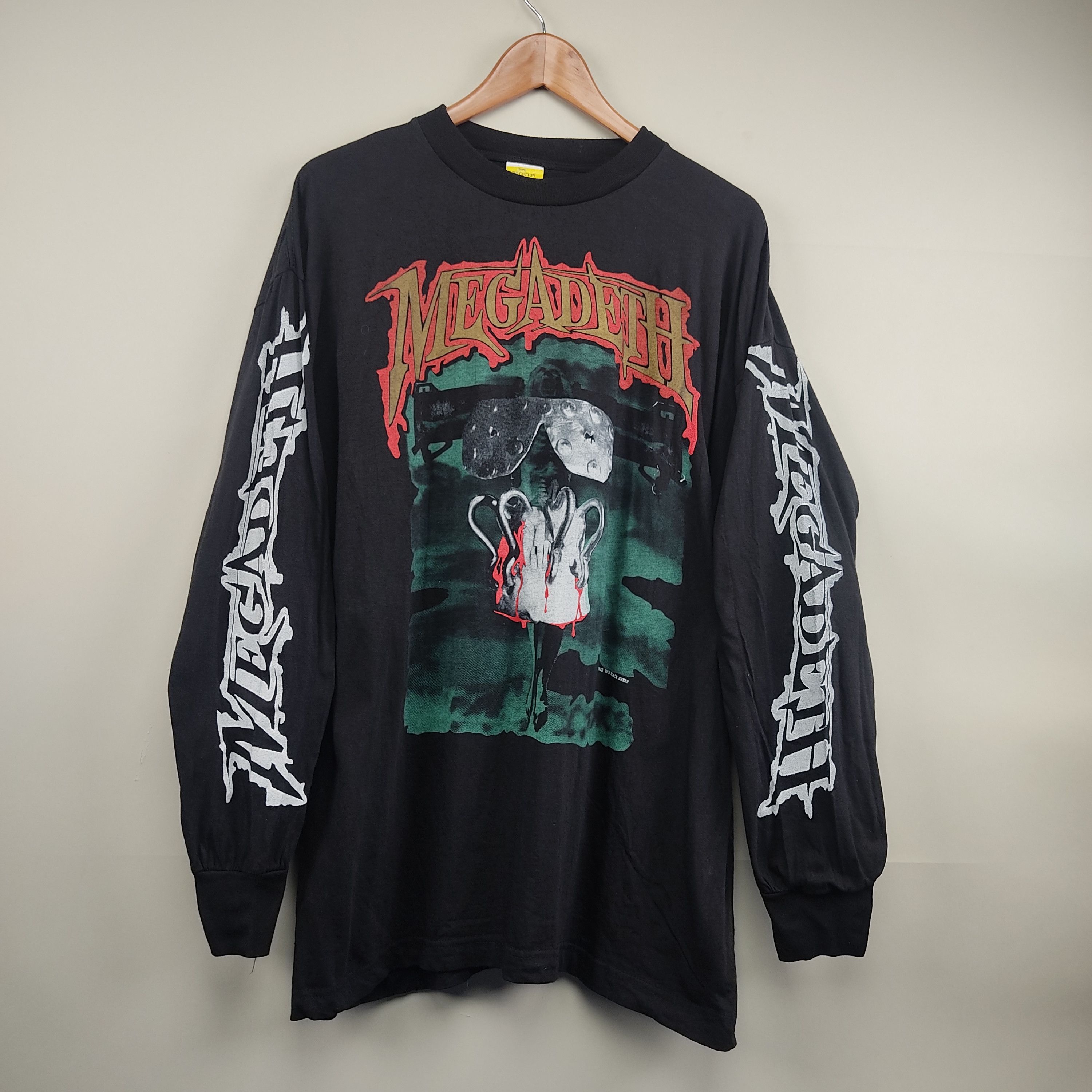 Megadeth X Vintage 1992 Megadeth Jesus Christ Long Sleeve T-Shirts, Hoodie, Sweatshirt | PodTeesHub.com