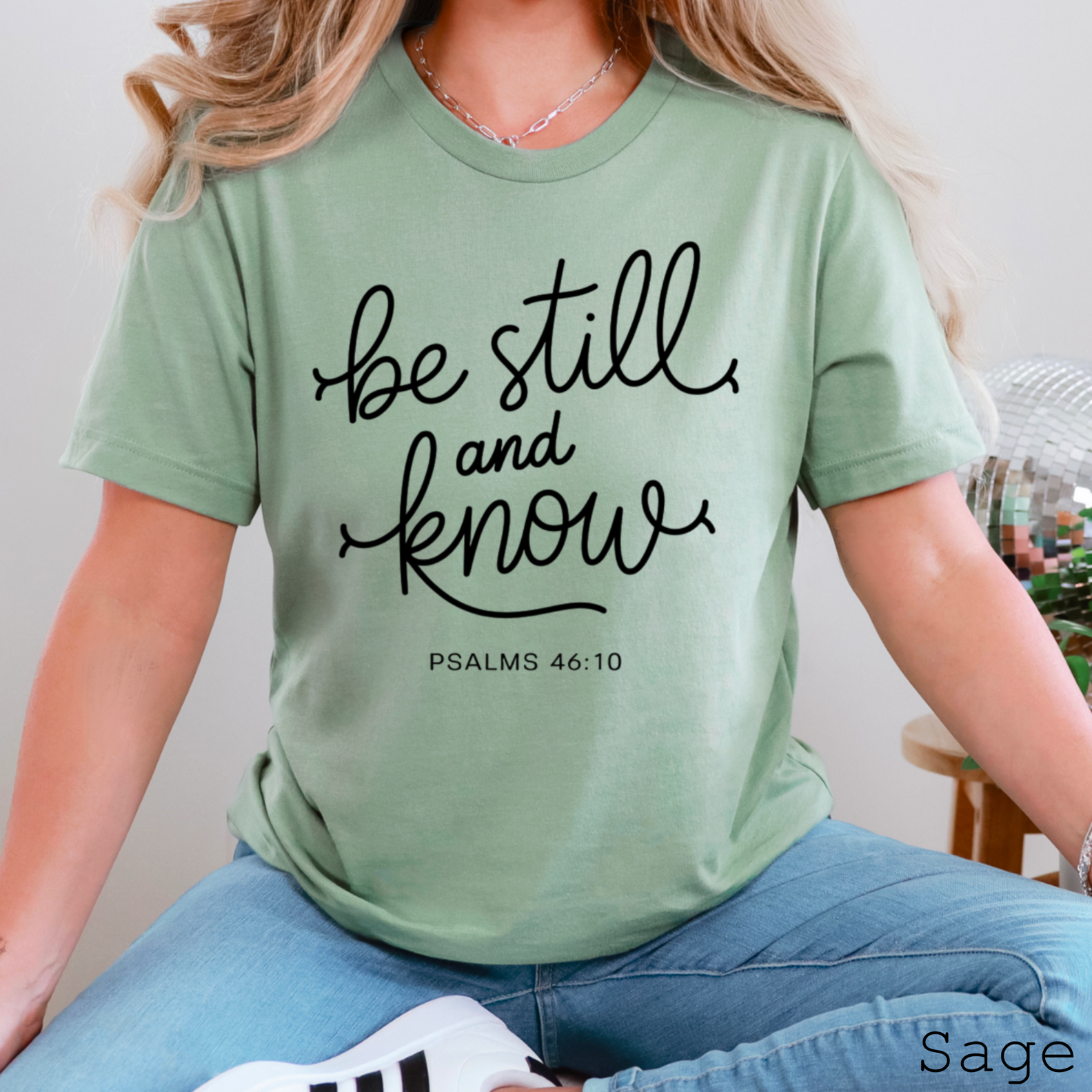 Be Still and Know Christian Graphic Tee | Bella Canvas Hoodie, Sweatshirt | PodTeesHub.com