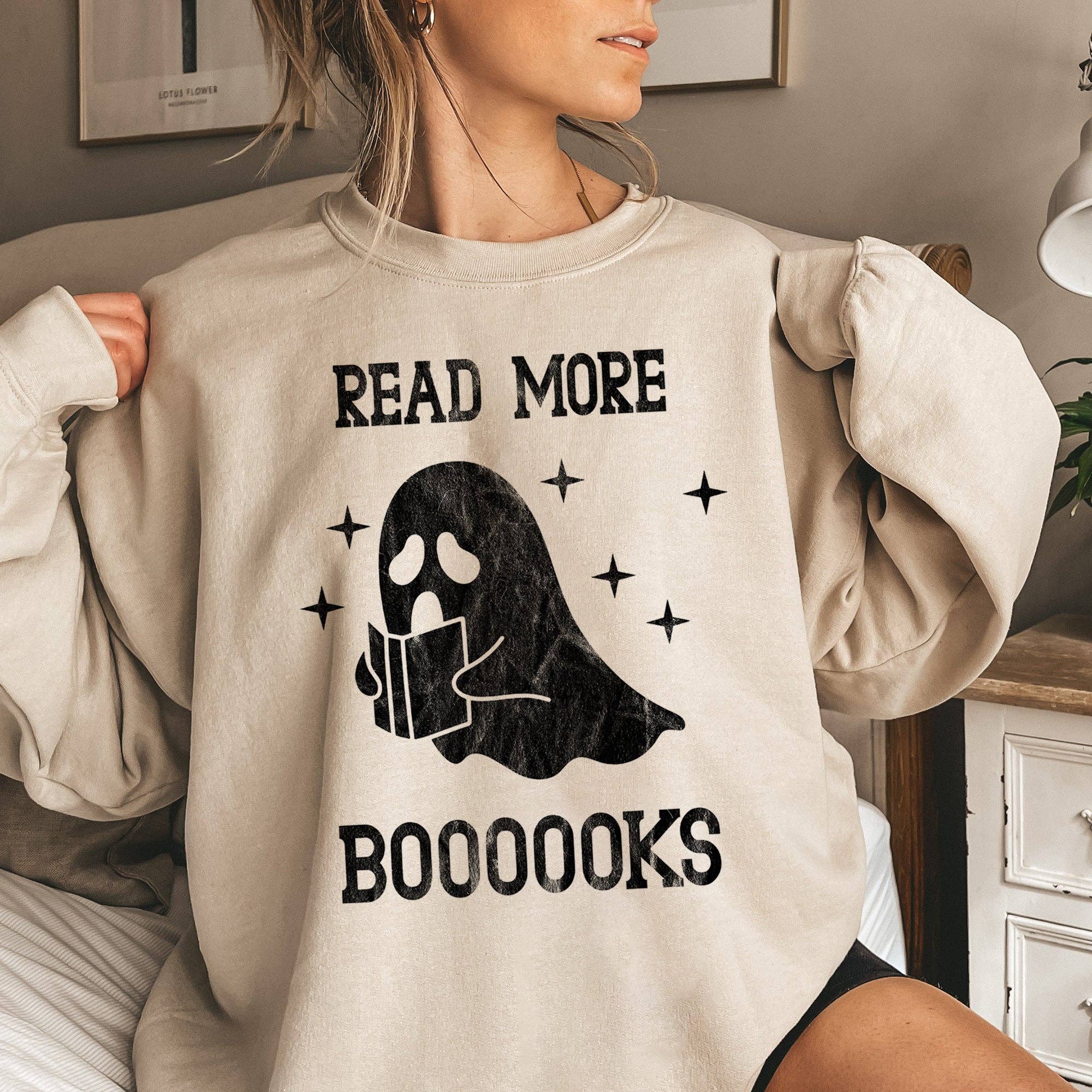 Read More Books Vintage Halloween Sweatshirt T-Shirts, Hoodie | PodTeesHub.com