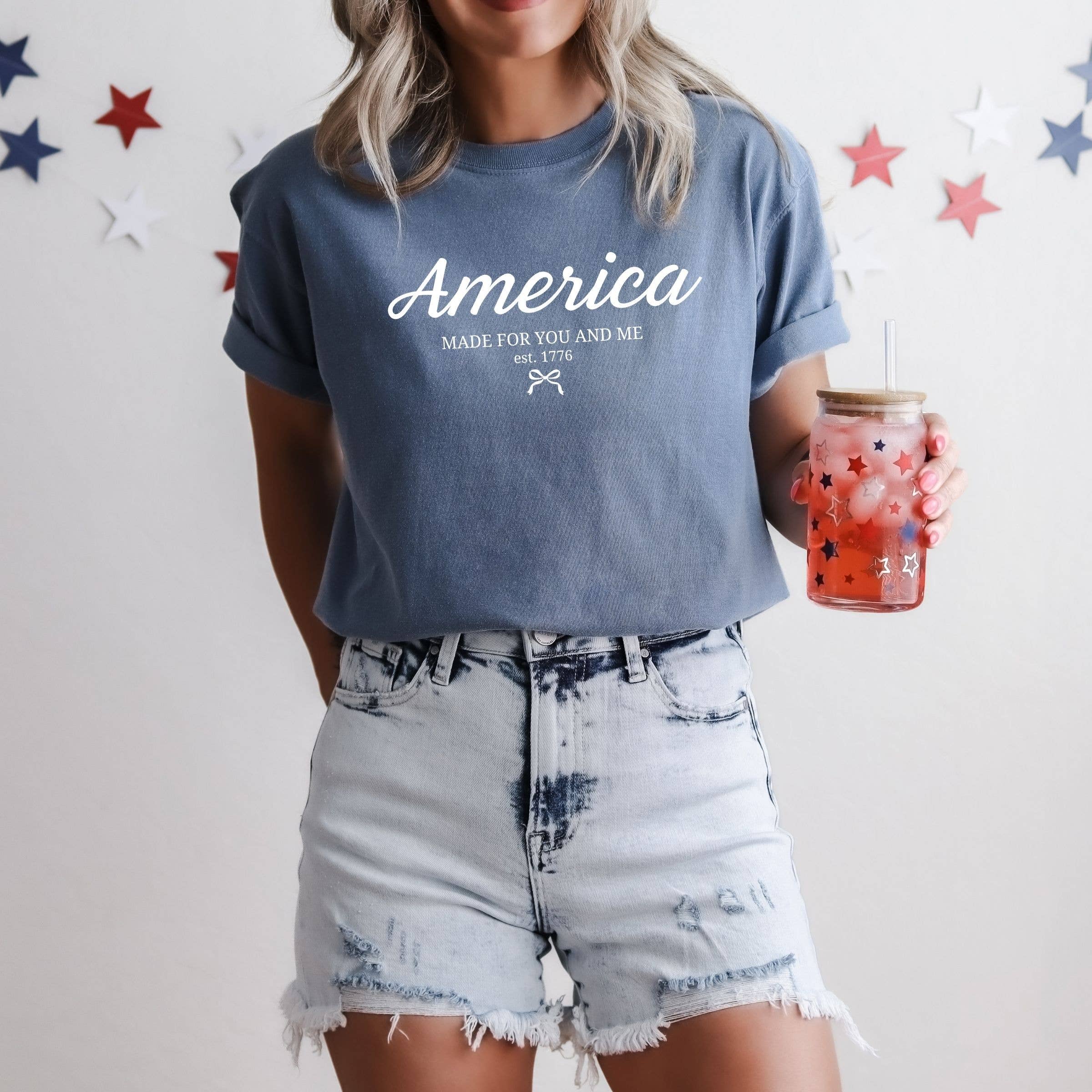 American Made For You and Me Tee - 4Th of July Graphic Tee Hoodie, Sweatshirt | PodTeesHub.com
