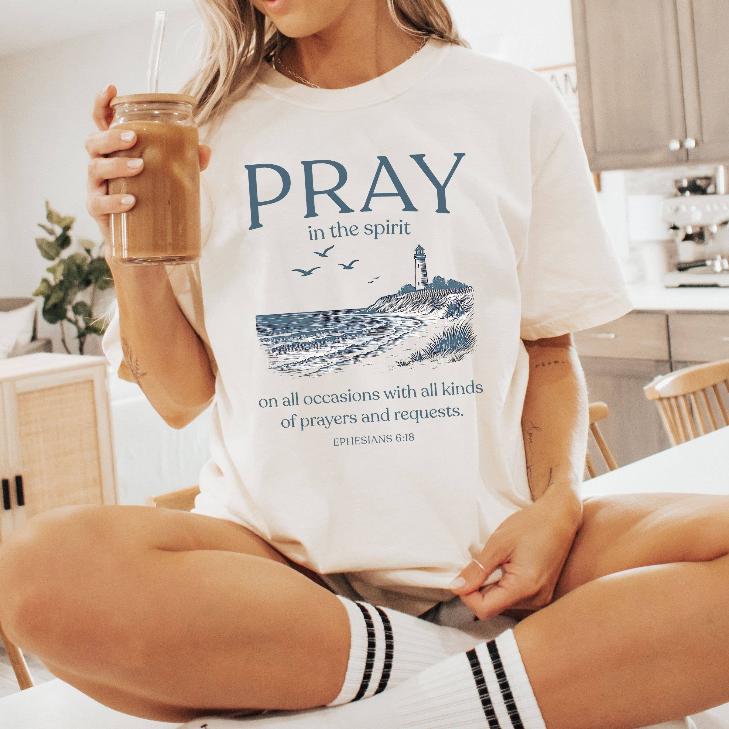 Pray in the Spirit Christian Floral Spring Graphic Tee Hoodie, Sweatshirt | PodTeesHub.com