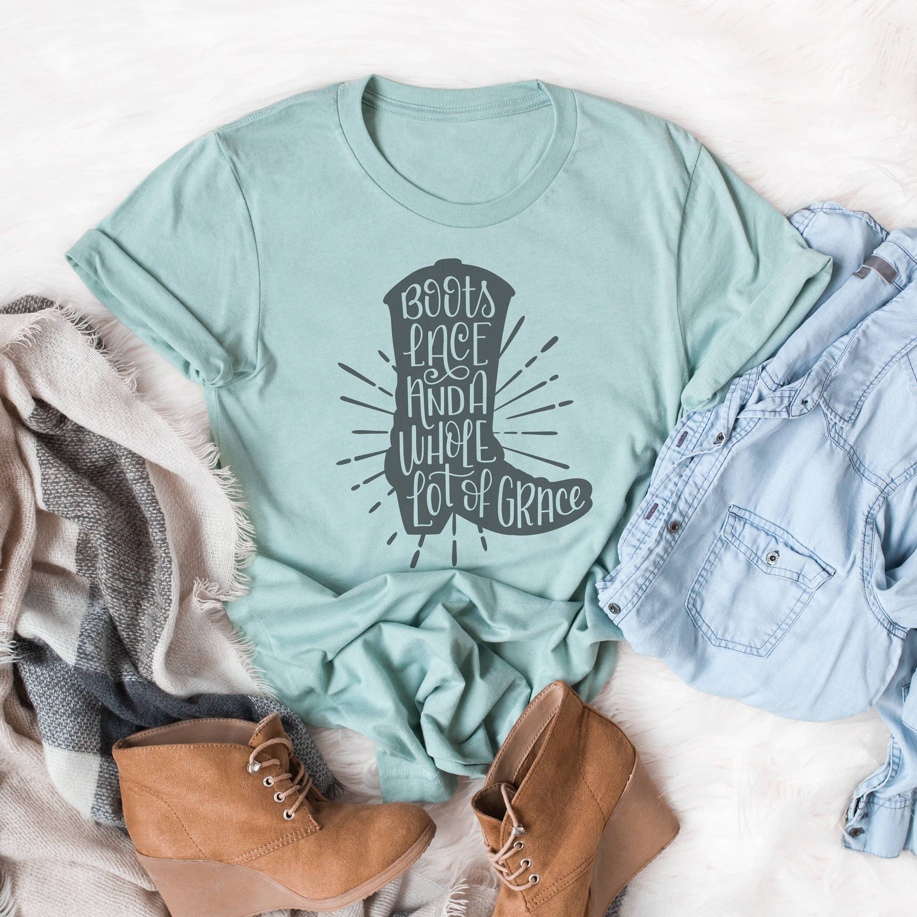 Boots Lace Graceli - Women's Screen Printed T-Shirt Hoodie, Sweatshirt | PodTeesHub.com