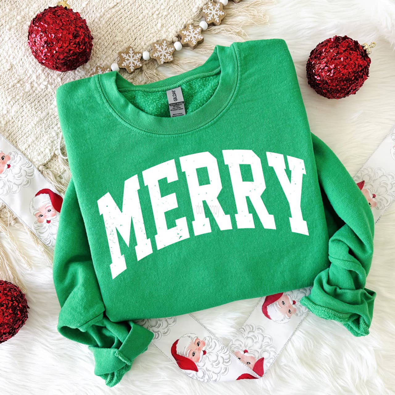 Distressed Merry Sweatshirt T-Shirts, Hoodie | PodTeesHub.com
