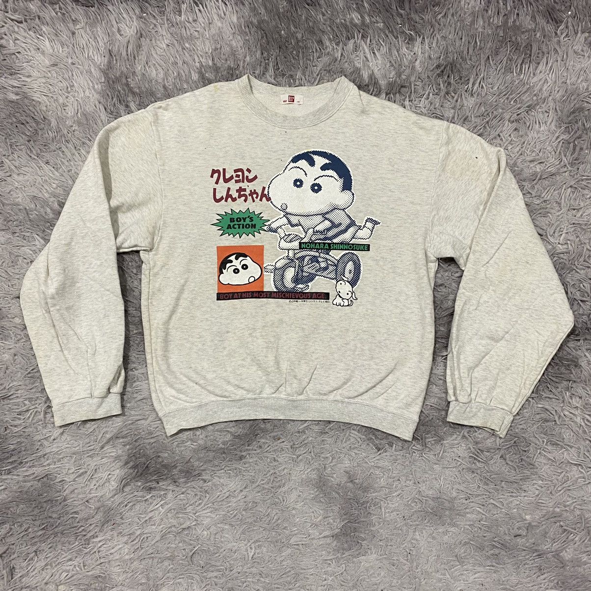 Japanese Brand X Vintage Vintage Anime Crayon Shin Chan Sweatshirt T-Shirts, Hoodie | PodTeesHub.com