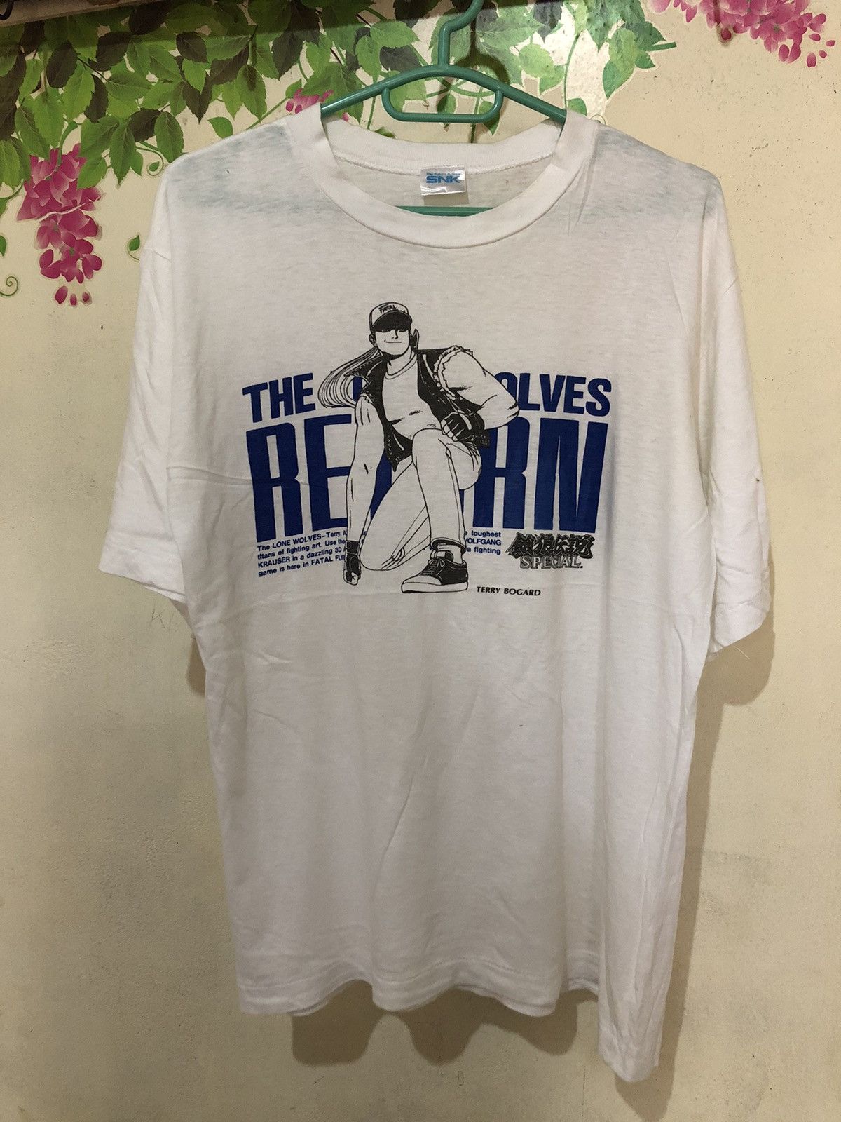 The Game X Vintage Vintage Snk Terry Bogard Video Games T Shirt Hoodie, Sweatshirt | PodTeesHub.com