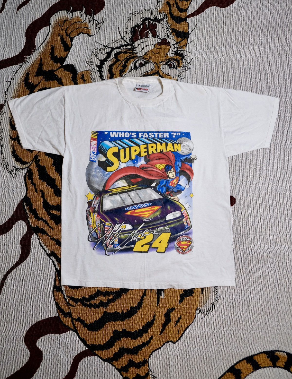 Nascar X Vintage Rare 1999 Vintage Nascar Dupont 24 X Gordon X Superman Tee Hoodie, Sweatshirt | PodTeesHub.com