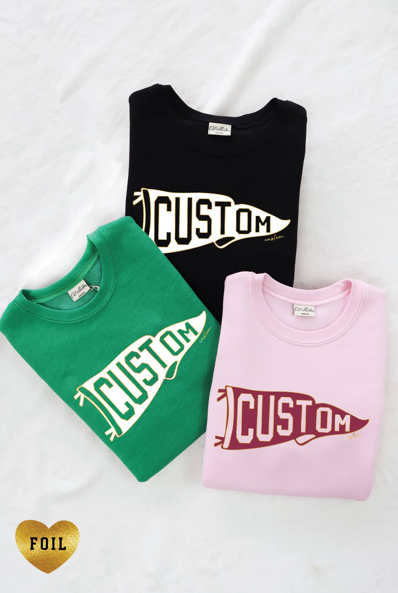 Custom Pennant Foil Graphic Sweatshirt T-Shirts, Hoodie | PodTeesHub.com