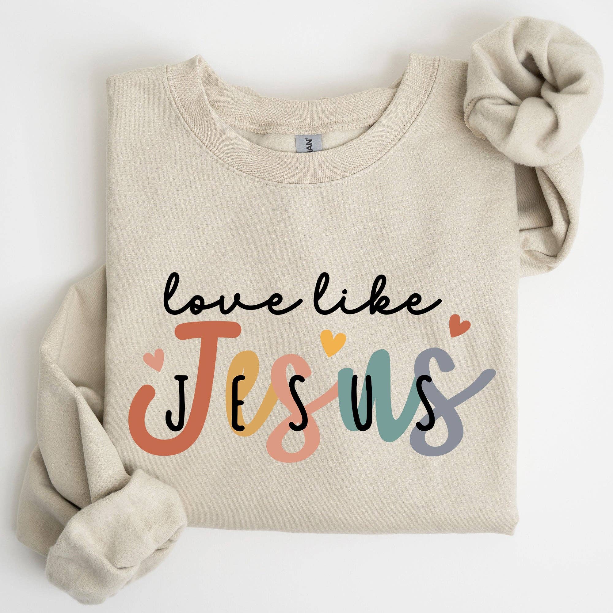 Love Like Jesus, Hearts, Christian, Religious, Sweatshirt T-Shirts, Hoodie | PodTeesHub.com