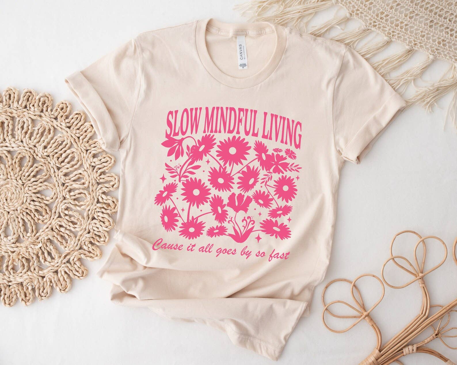 Slow Mindful Living T-Shirt Hoodie, Sweatshirt | PodTeesHub.com