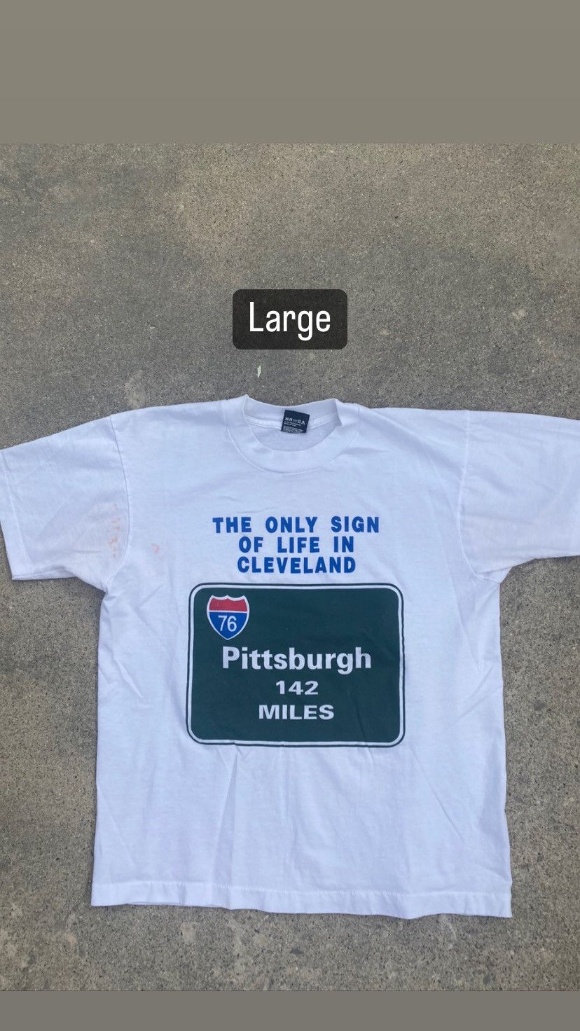 Vintage 90s Cleveland Pittsburgh Funny Graphic Tee Shirt Hoodie, Sweatshirt | PodTeesHub.com