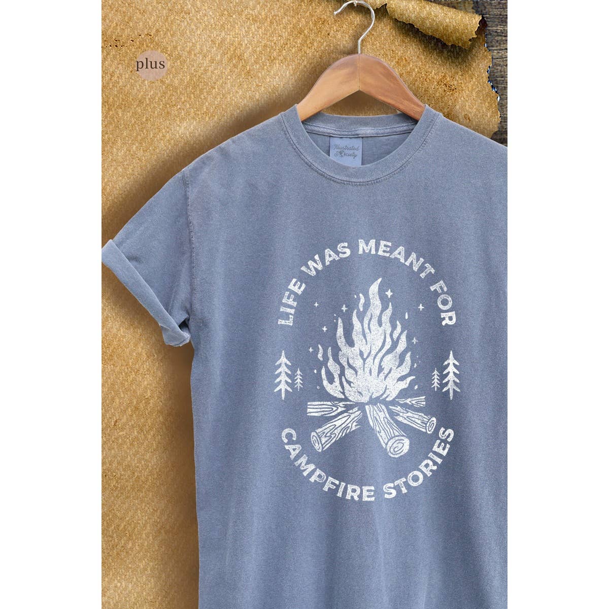 Life Was Meant For Campfire Stories Vintage Graphic Plus Tee Hoodie, Sweatshirt | PodTeesHub.com